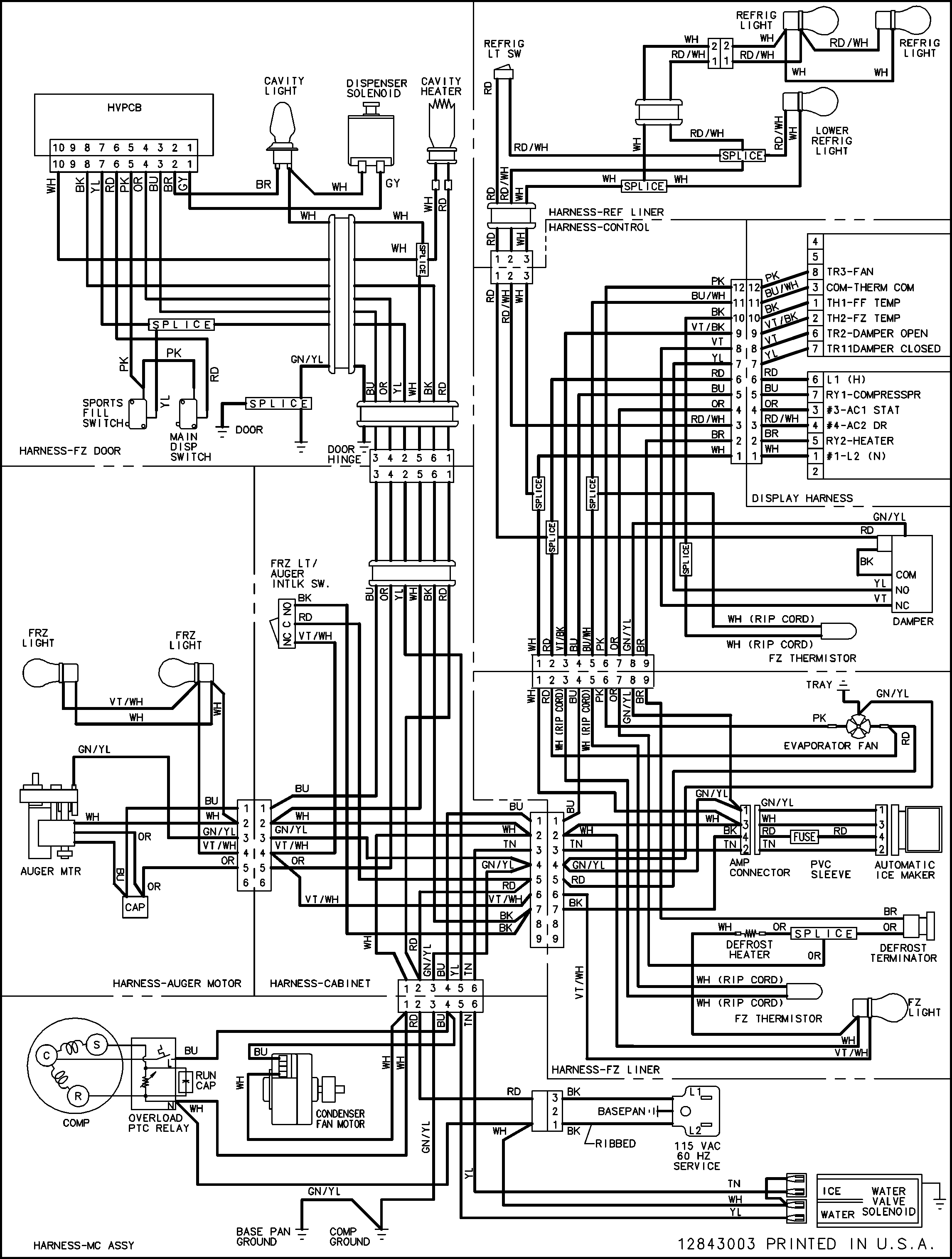 Amana AS2626GEKS wiring information diagram