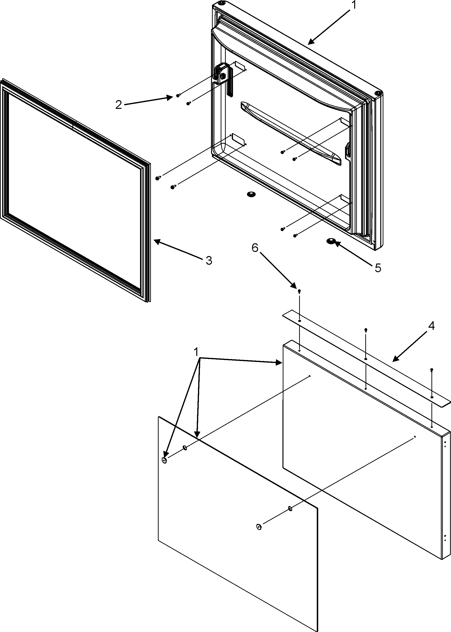 Jenn-Air JFC2089HPF freezer door diagram