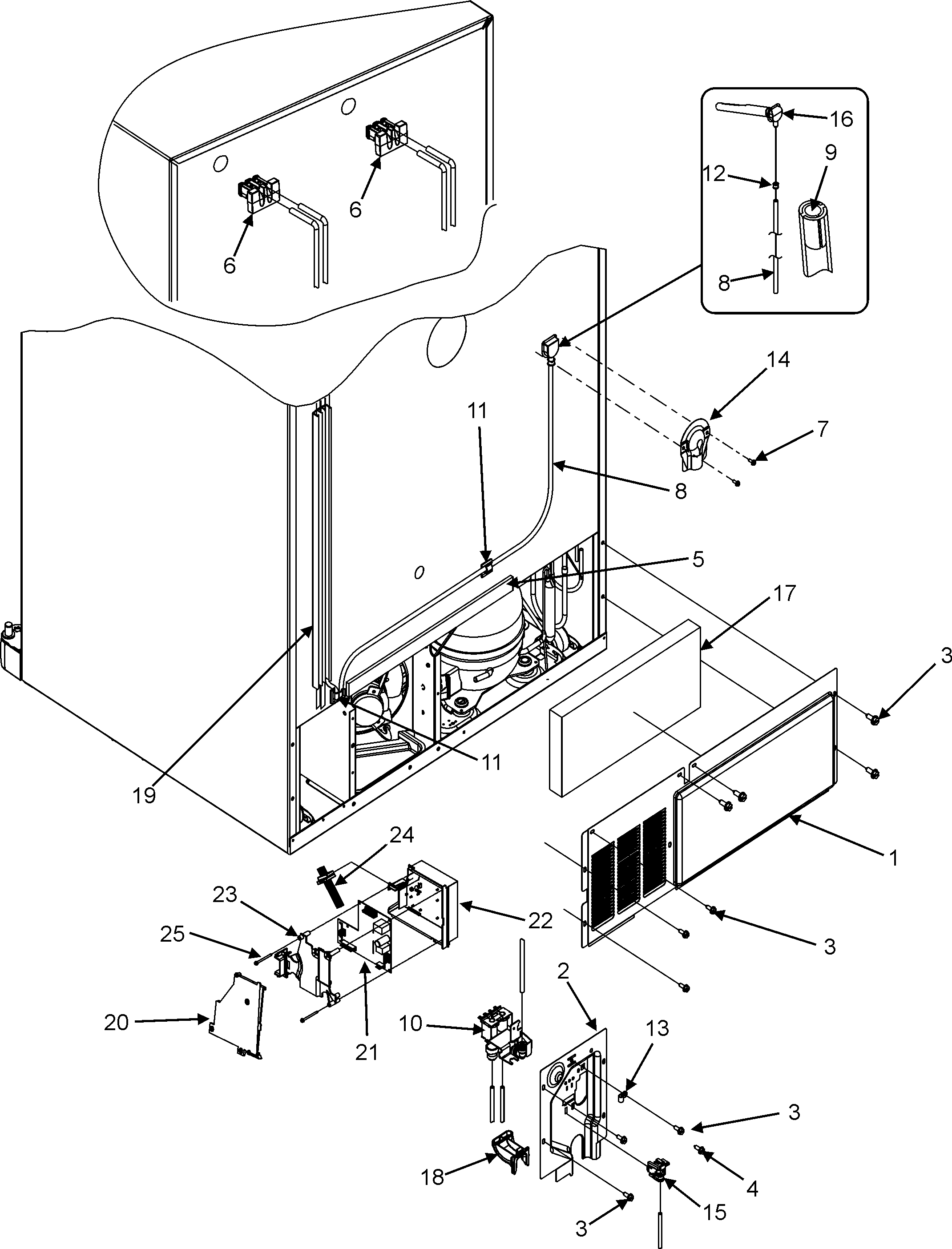 Jenn-Air JFC2089HPF cabinet back diagram