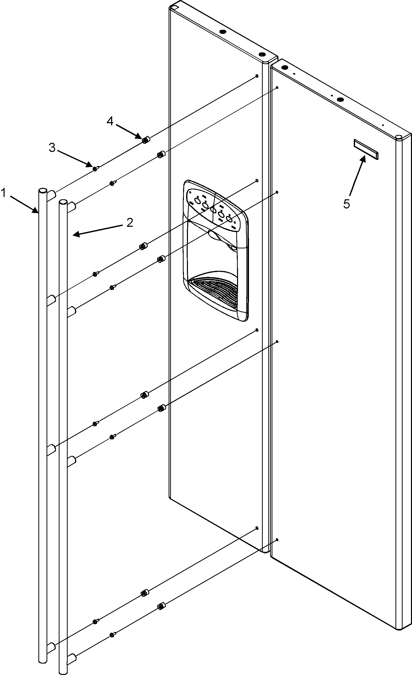 Jenn-Air JSD2695KES handles diagram
