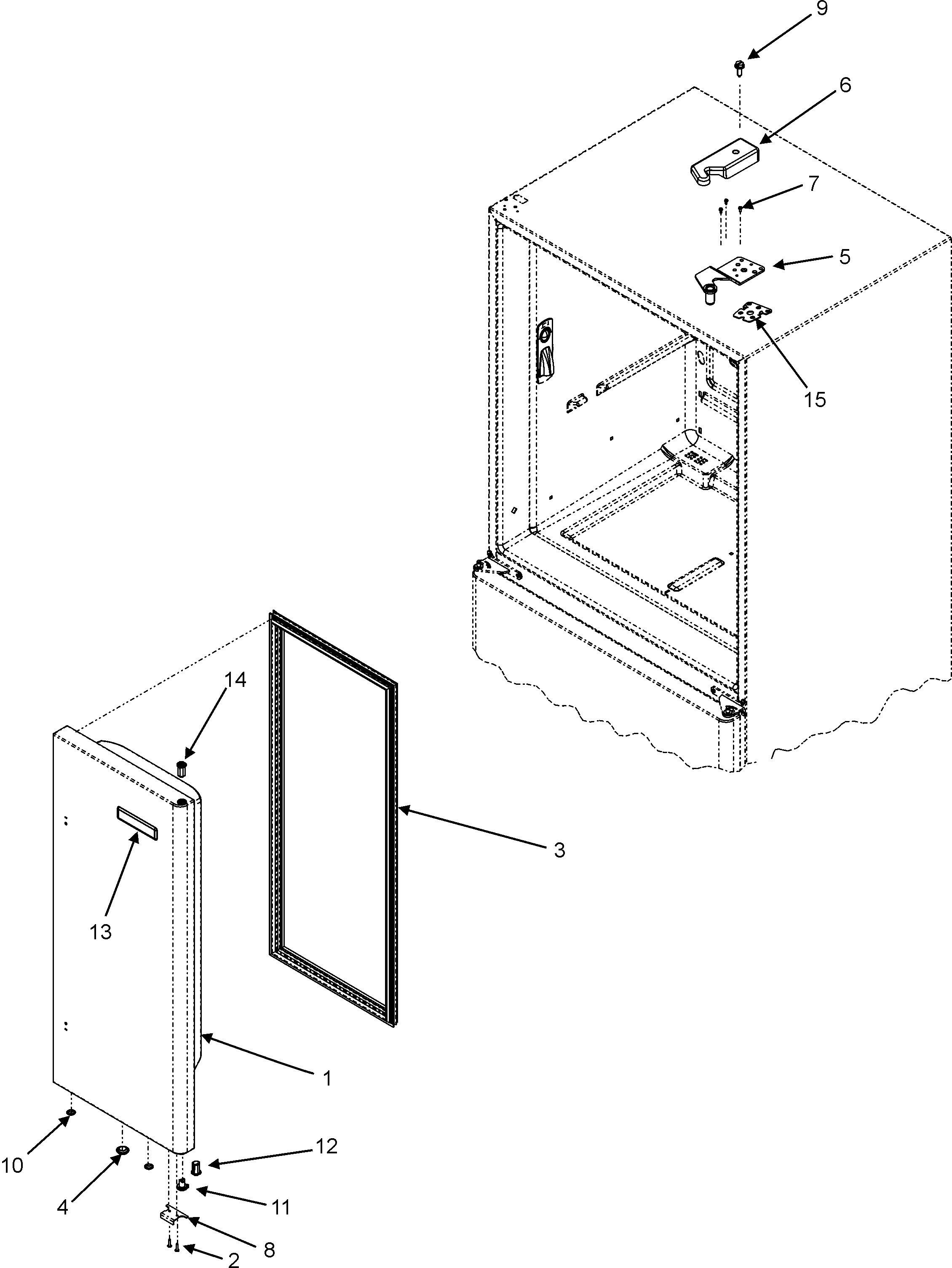 Jenn-Air JFC2089HTB right refrigerator door diagram