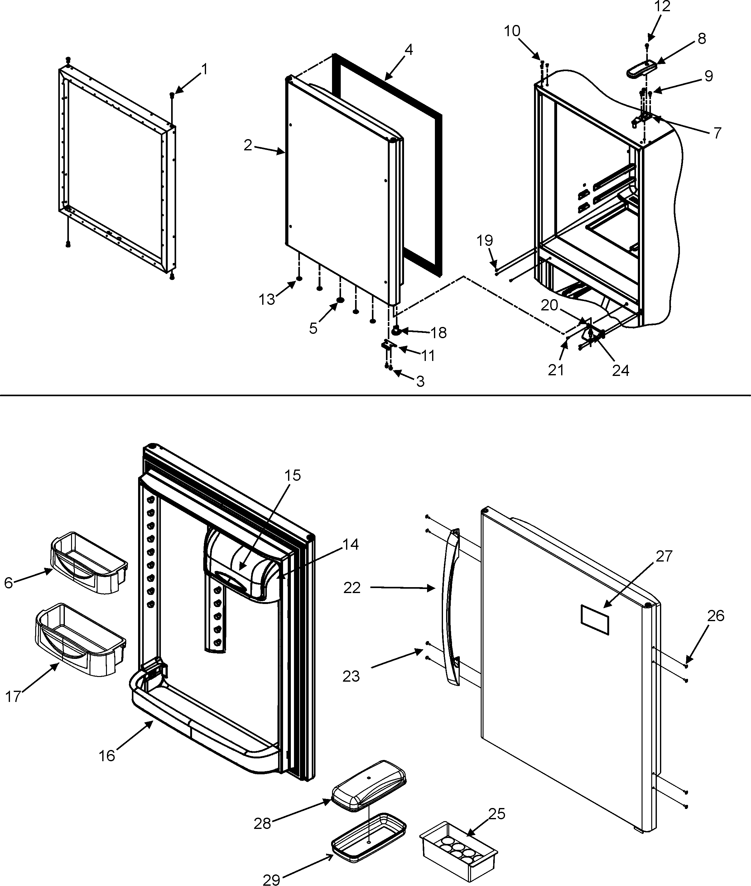 Maytag MBF2562HEW refrigerator door diagram