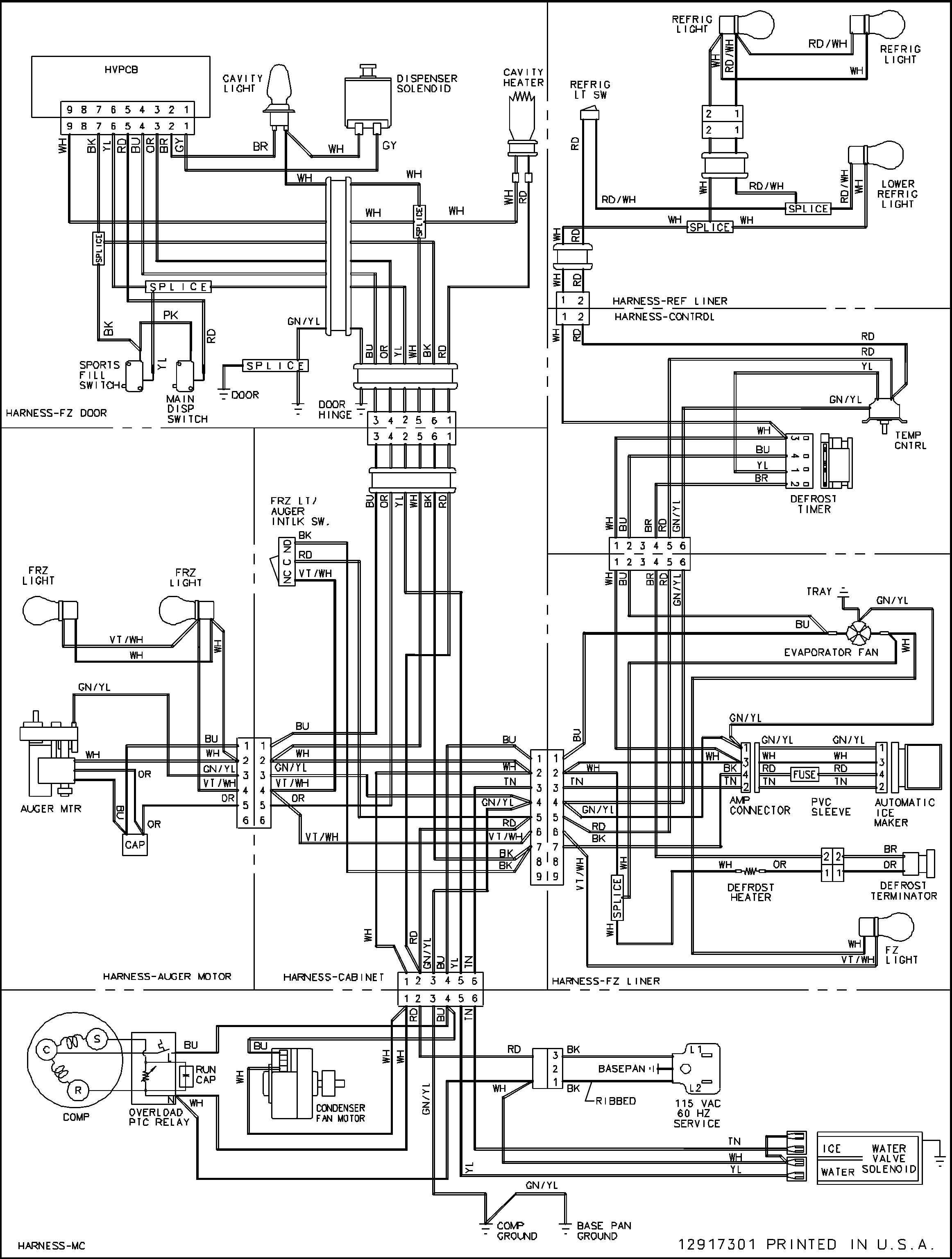 Amana ASD2620HRS wiring information diagram