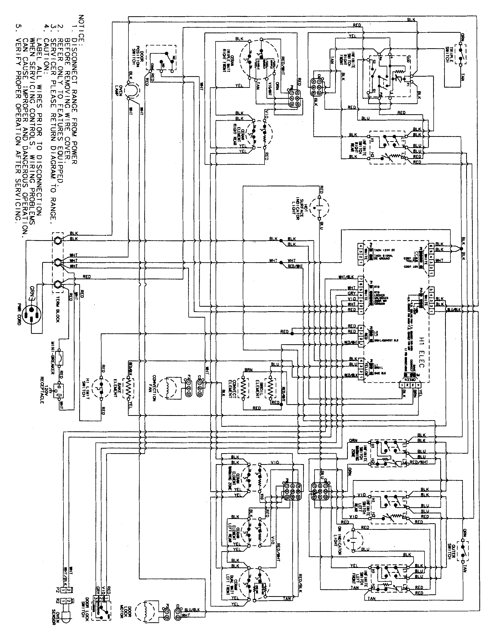Maytag MER5875RCF wiring information diagram