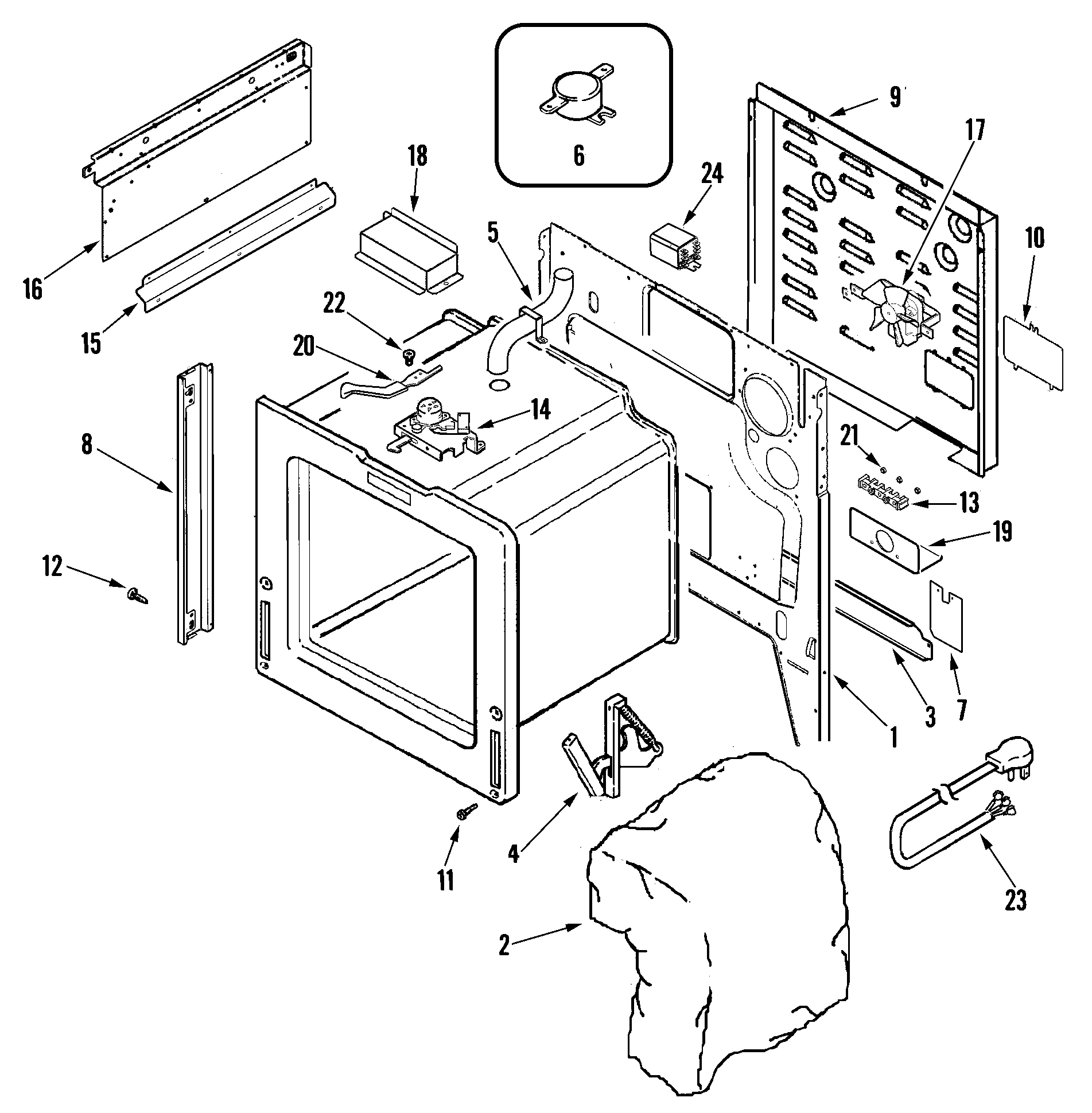 Maytag PES3759BCS body diagram