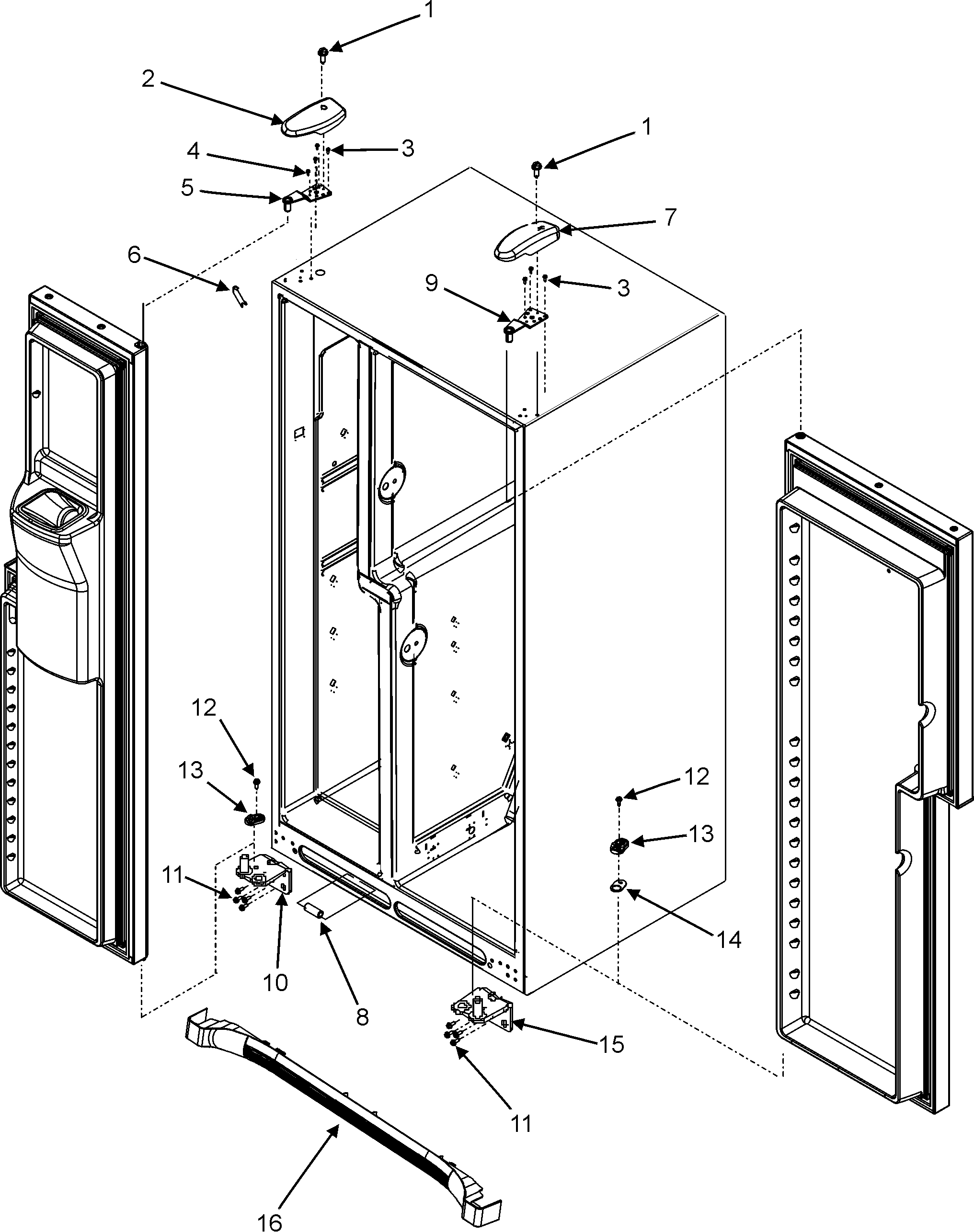 Maytag MZD2663KEW hinges & toe grille diagram