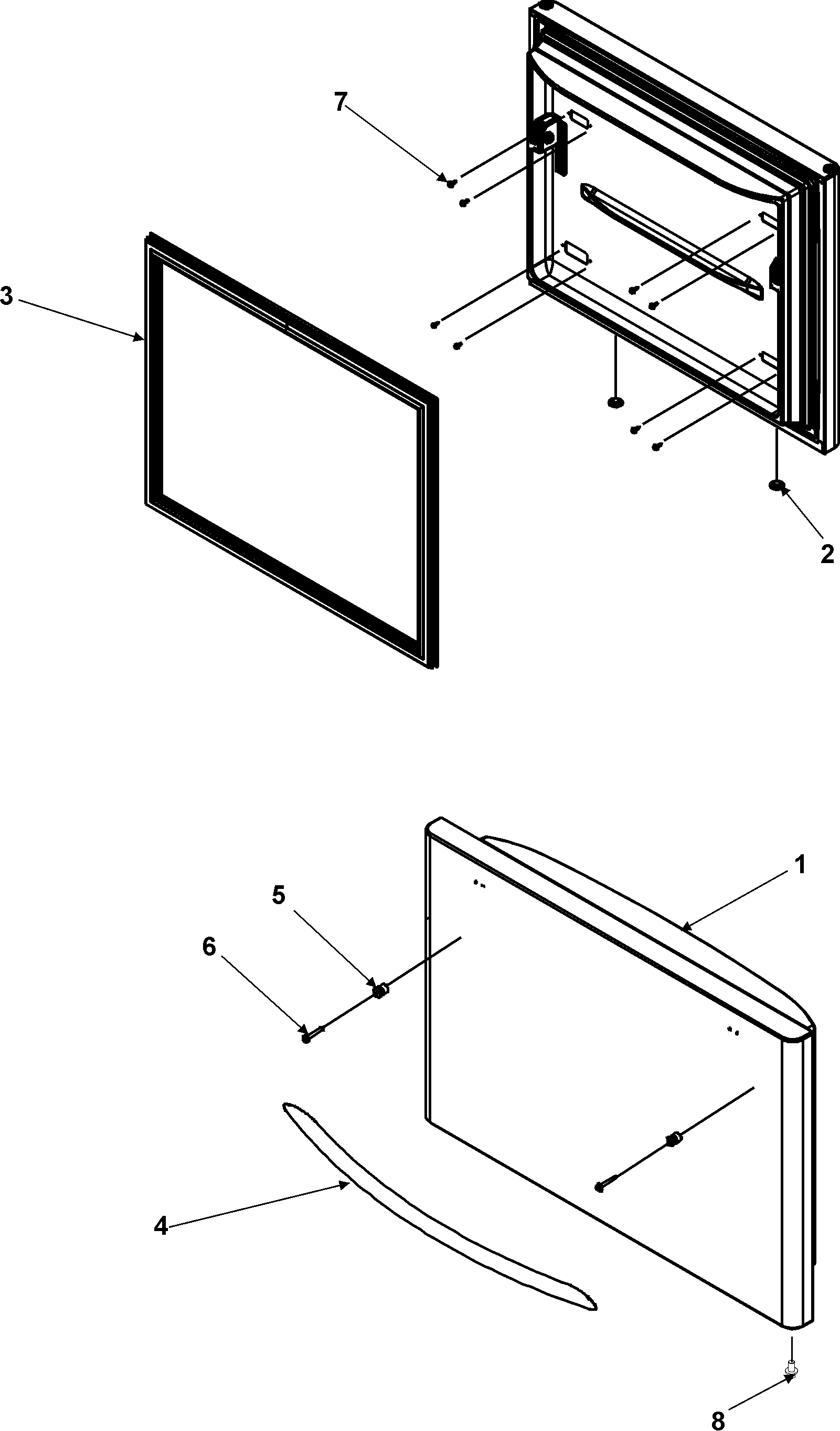 Amana ABR2533FES0 freezer door diagram