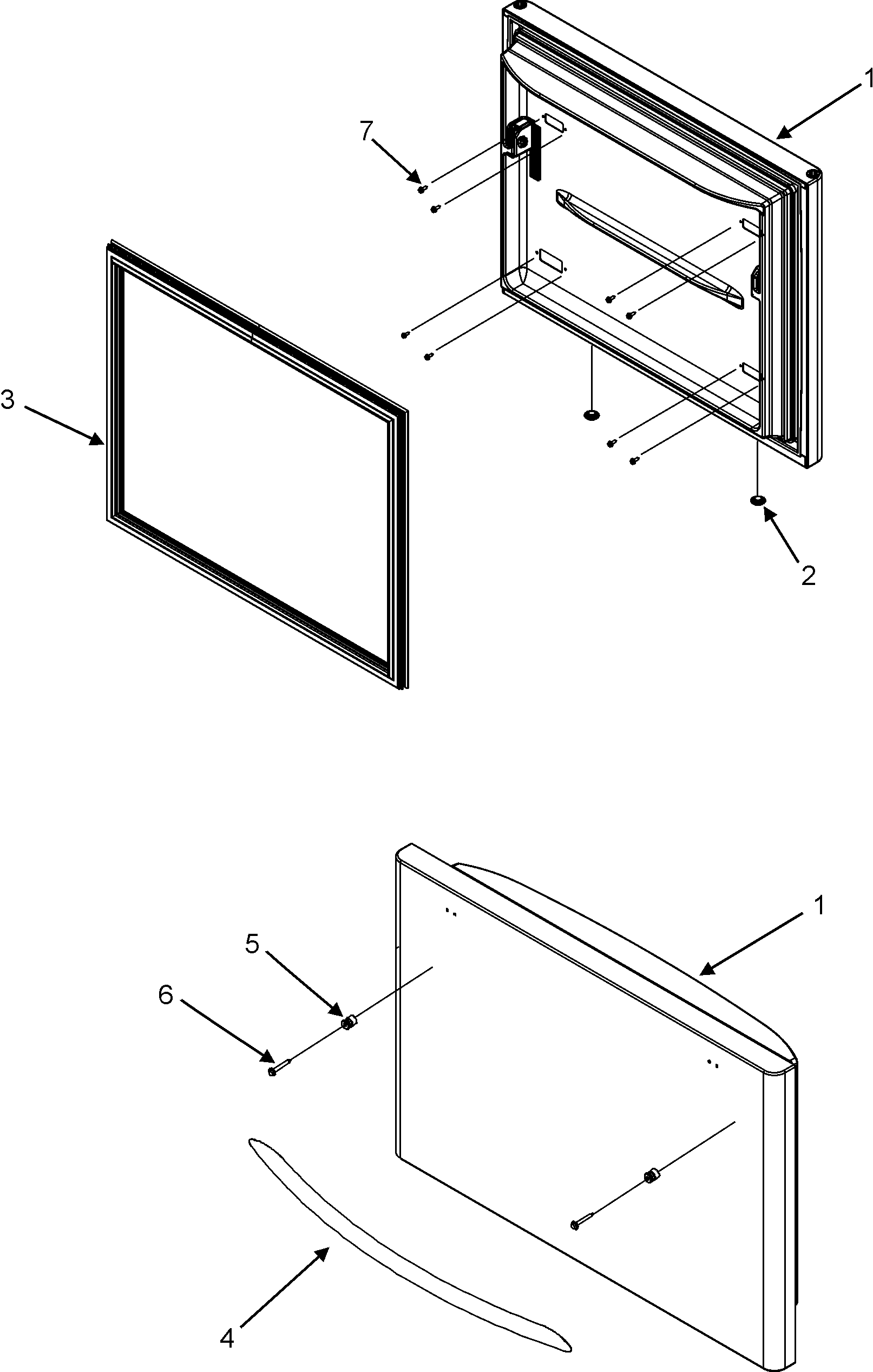 Amana ABR1927FES0 freezer door diagram