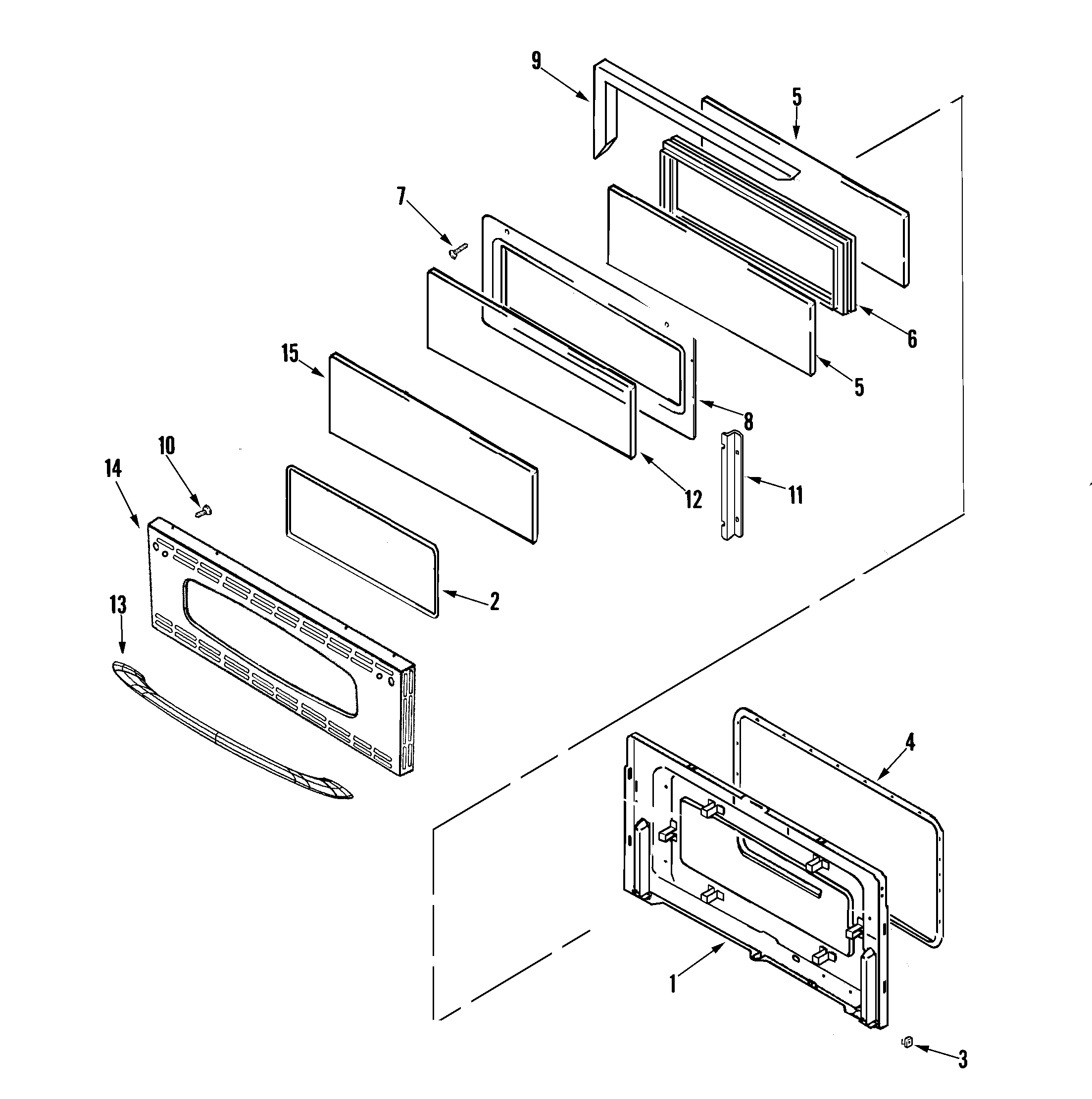 Maytag MGR6751BDS door (upper-stl) diagram