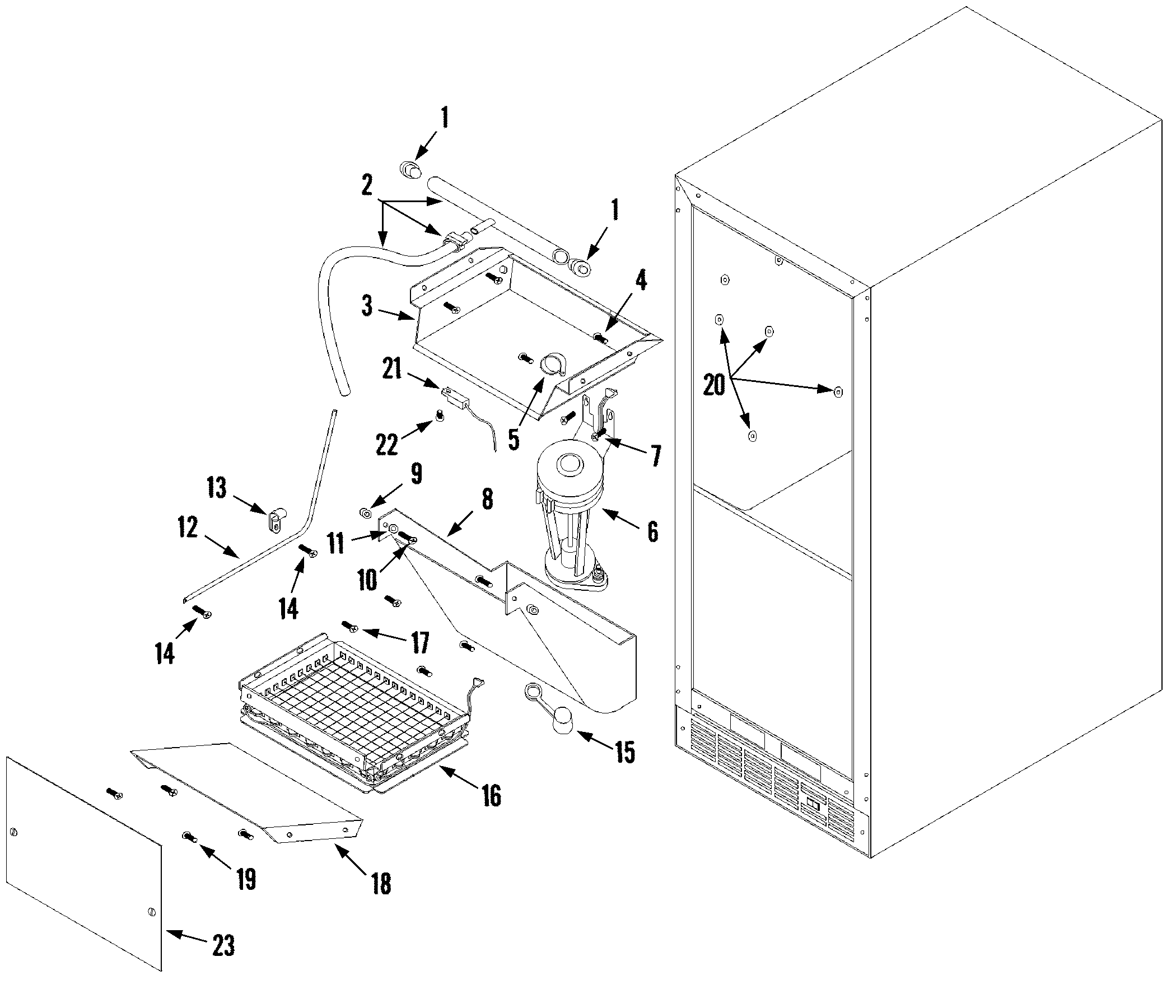 Jenn-Air JIM1550ARS interior parts diagram