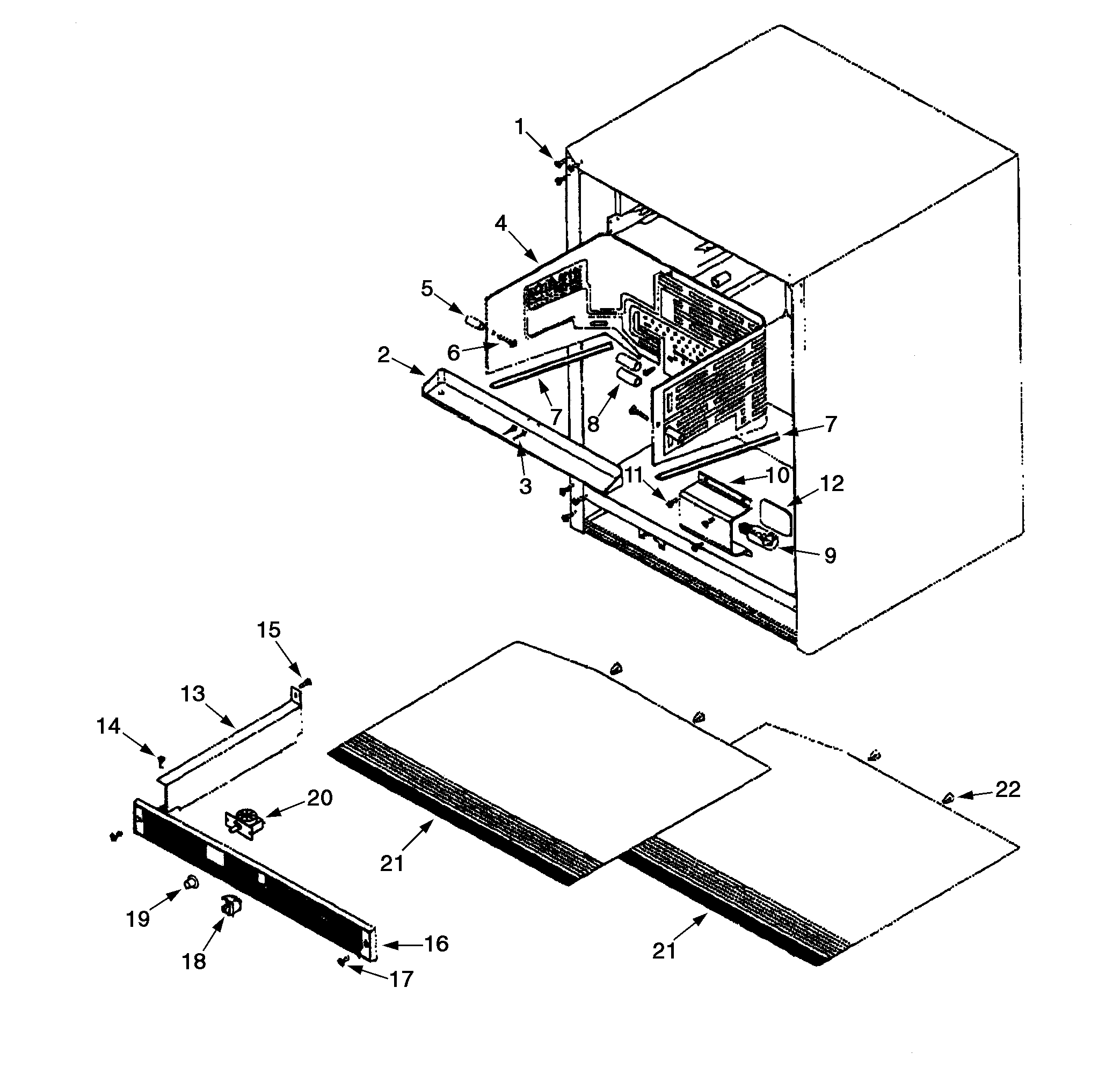 Jenn-Air JUC2450ARB interior parts diagram