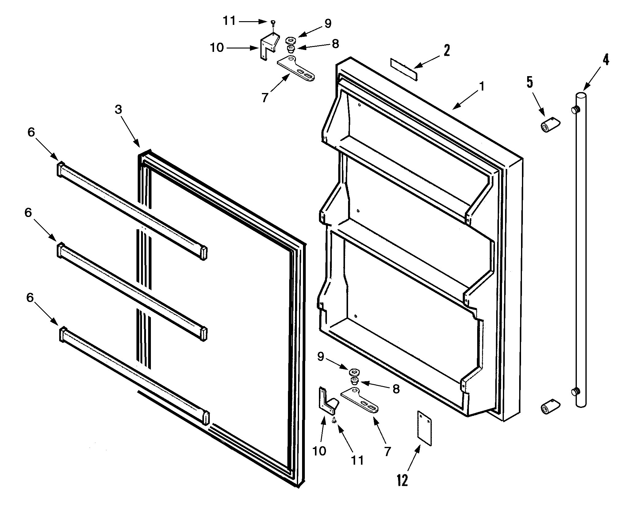 Jenn-Air JUC2450ARB door diagram