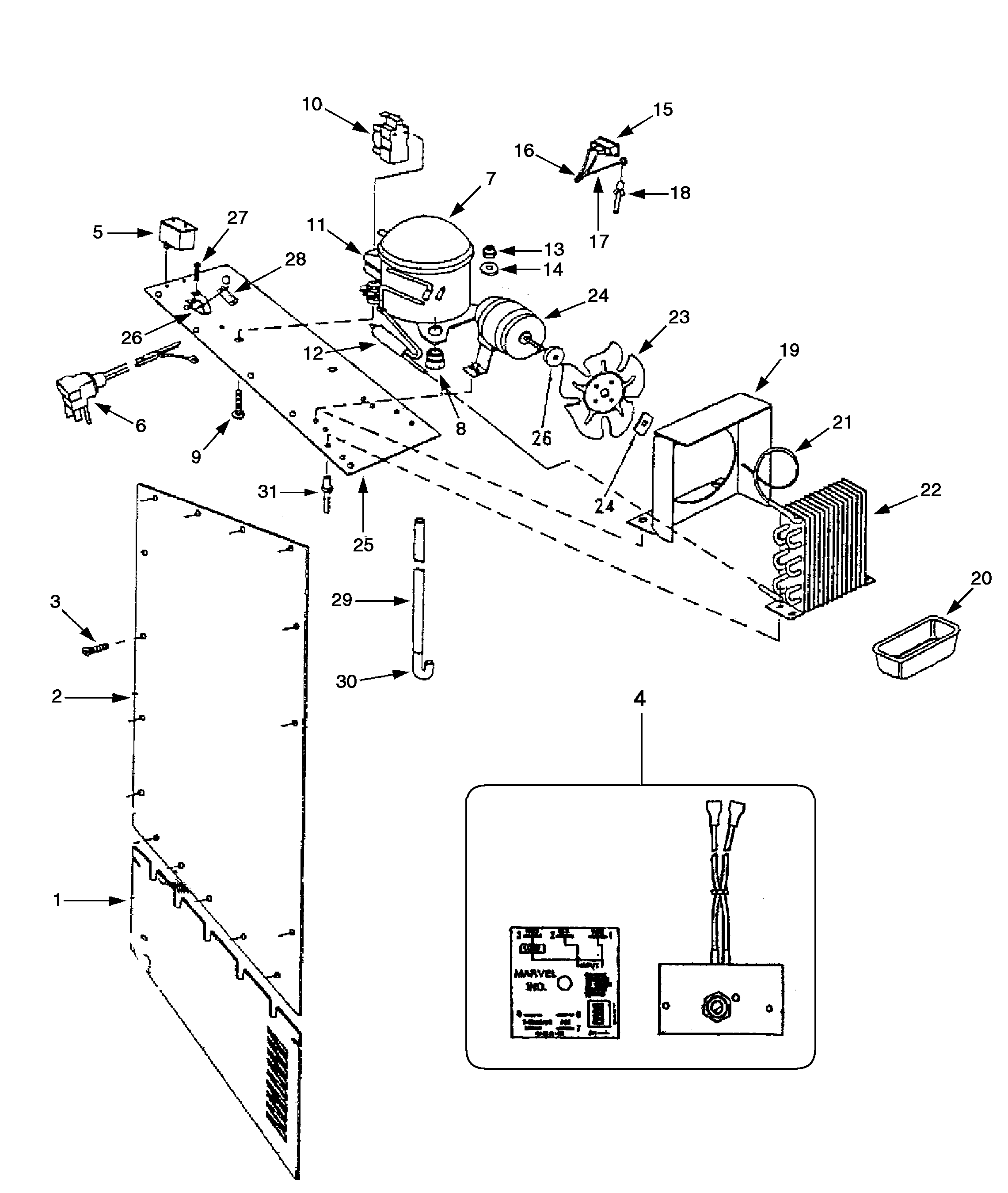 Jenn-Air JWC2450ACX mechanical parts diagram