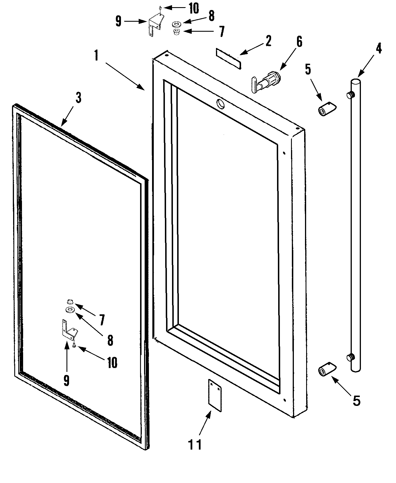 Jenn-Air JWC2450ACX door diagram