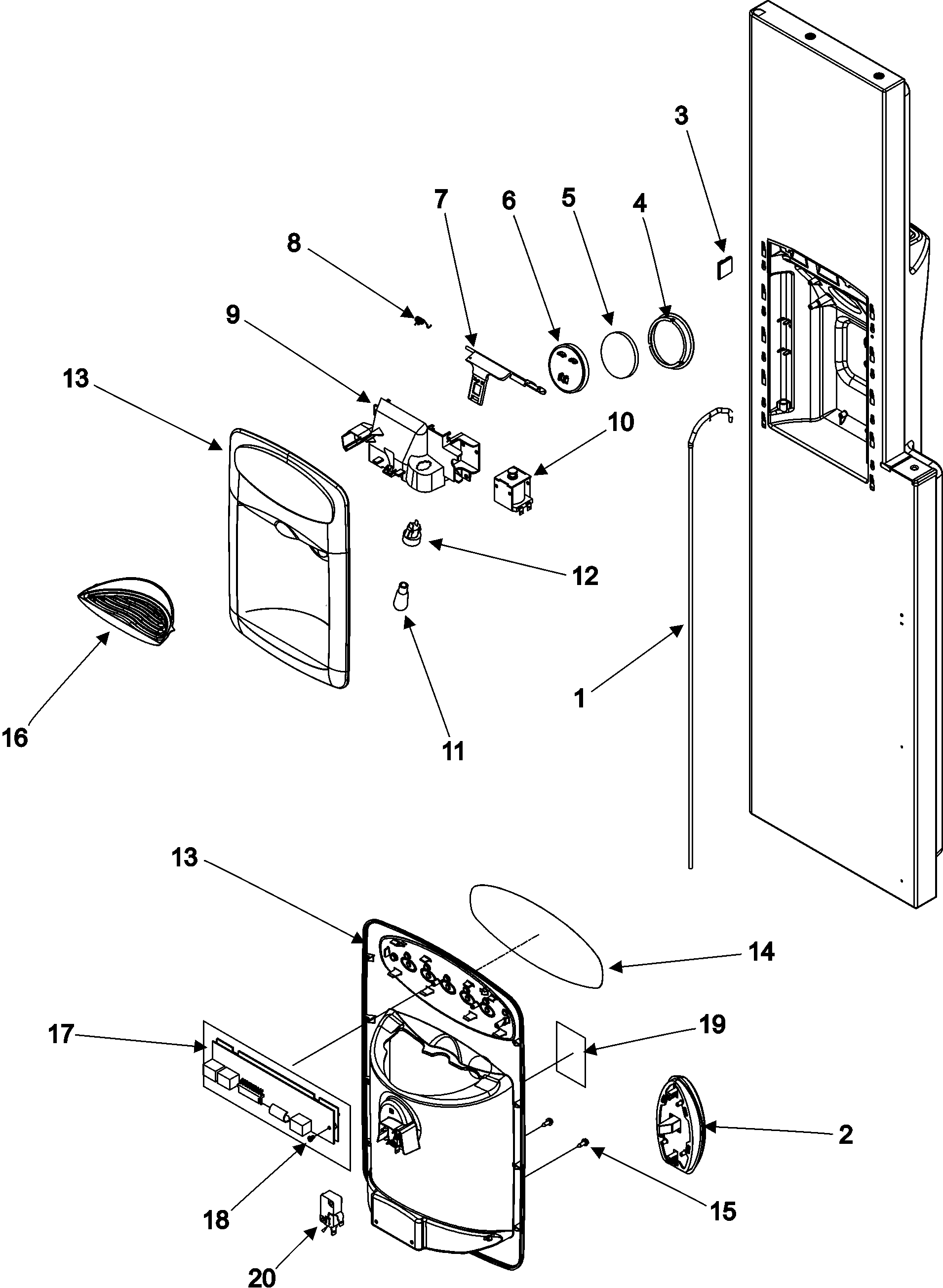 Maytag MZD2667HES fountain diagram