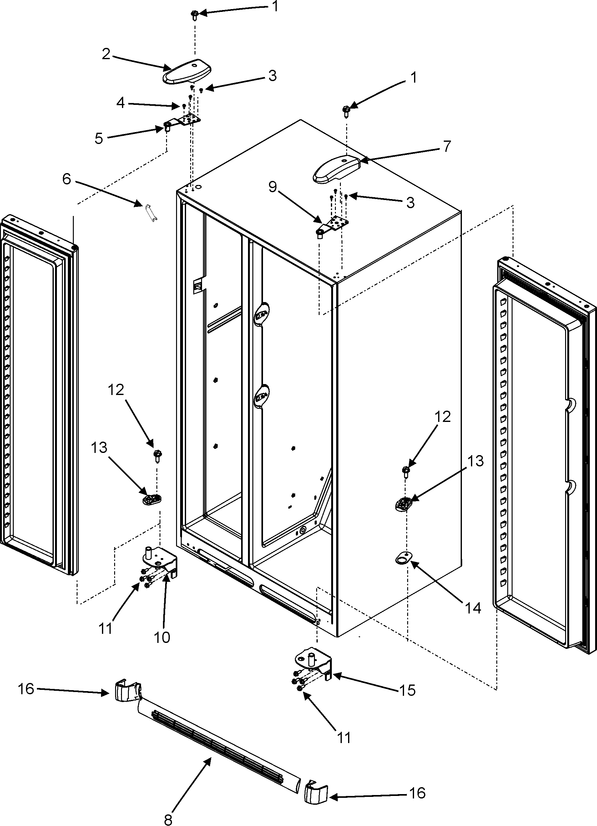 Maytag MCB2256HEB hinges diagram
