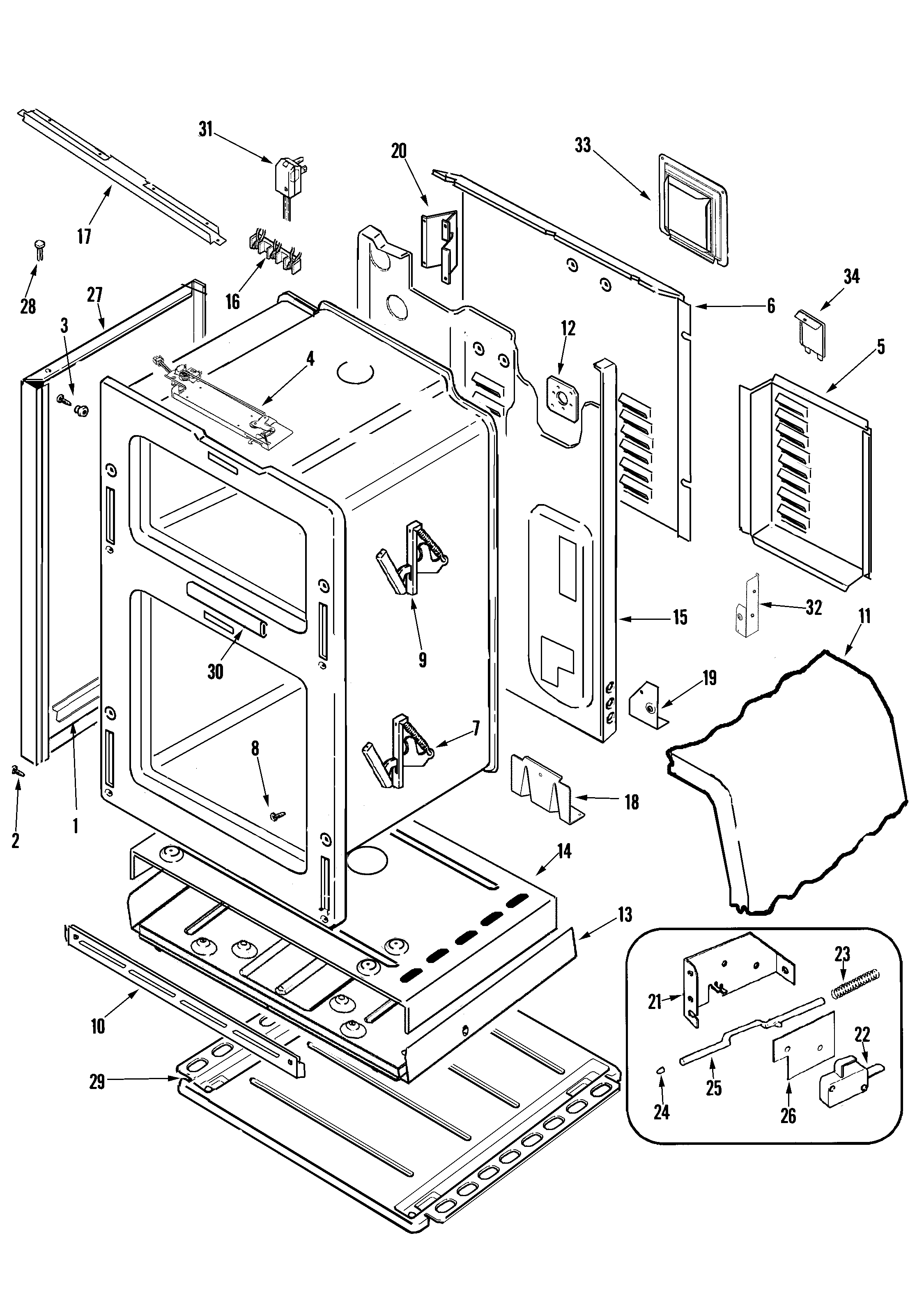 Maytag MGR6875ADW body diagram