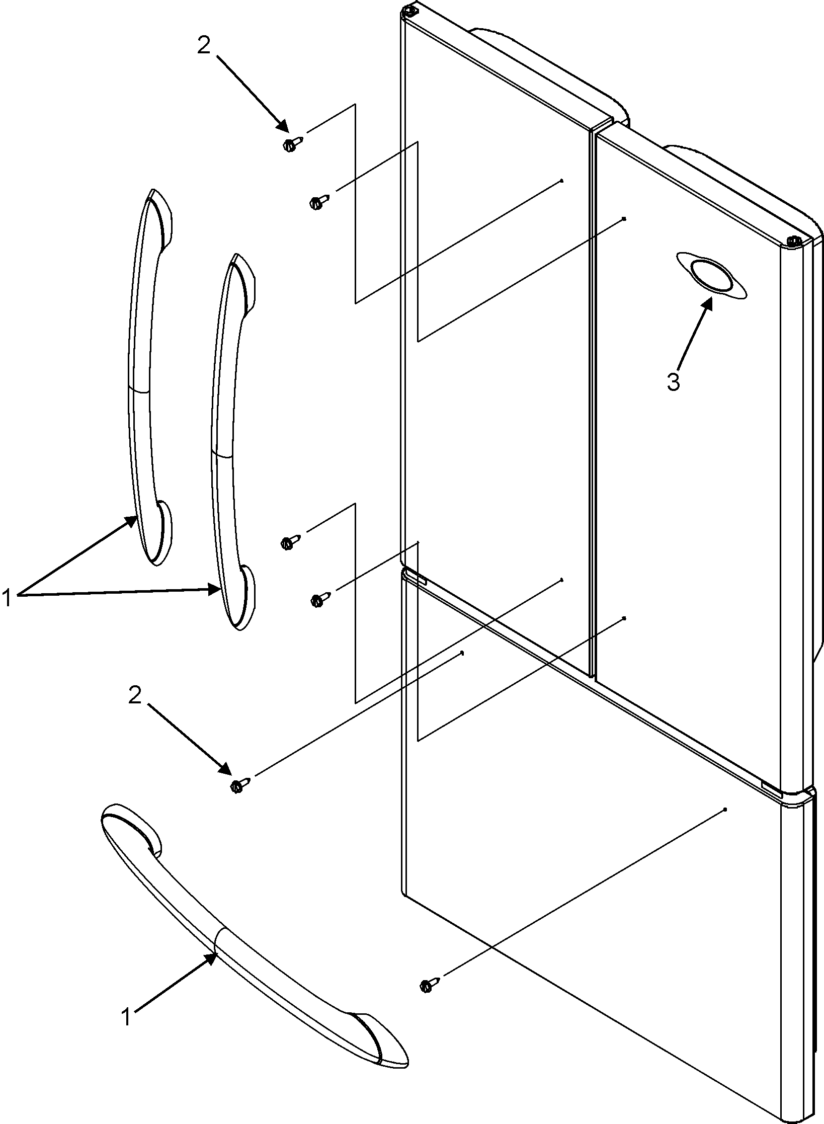 Maytag MFF2557HEB handles (mff2557heb/w-series 12) diagram