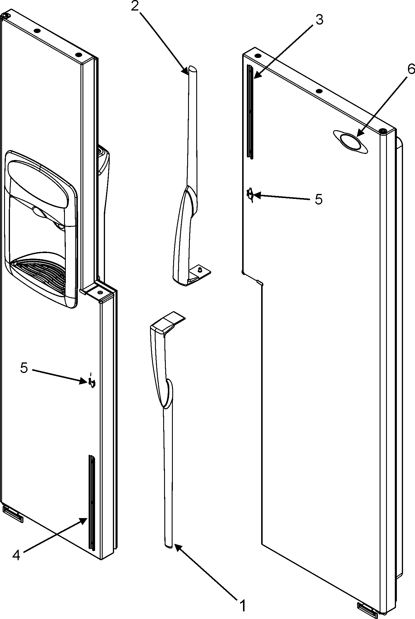 Maytag MZD2669KEQ handles (mzd2669keb/q/w) diagram