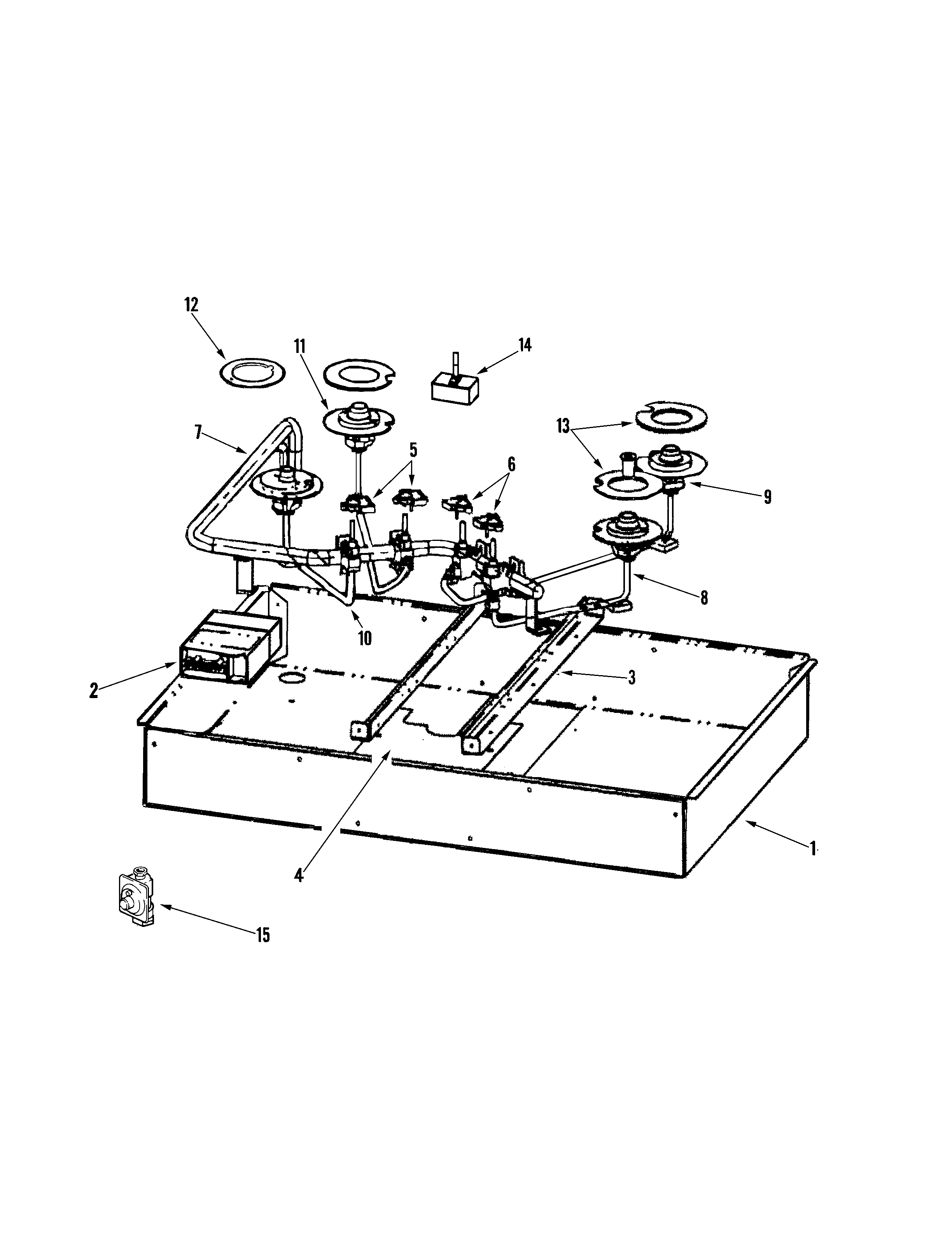 Jenn-Air JGD8430ADB gas controls diagram