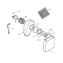 Jenn-Air JGD8430ADS blower assembly (plenum) diagram