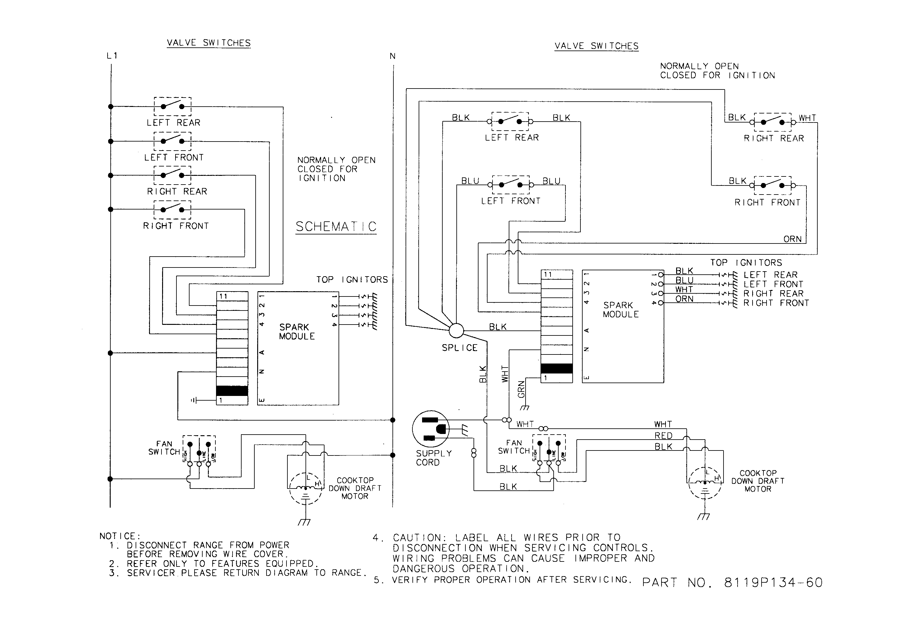 Jenn-Air JGD8430ADB wiring information diagram
