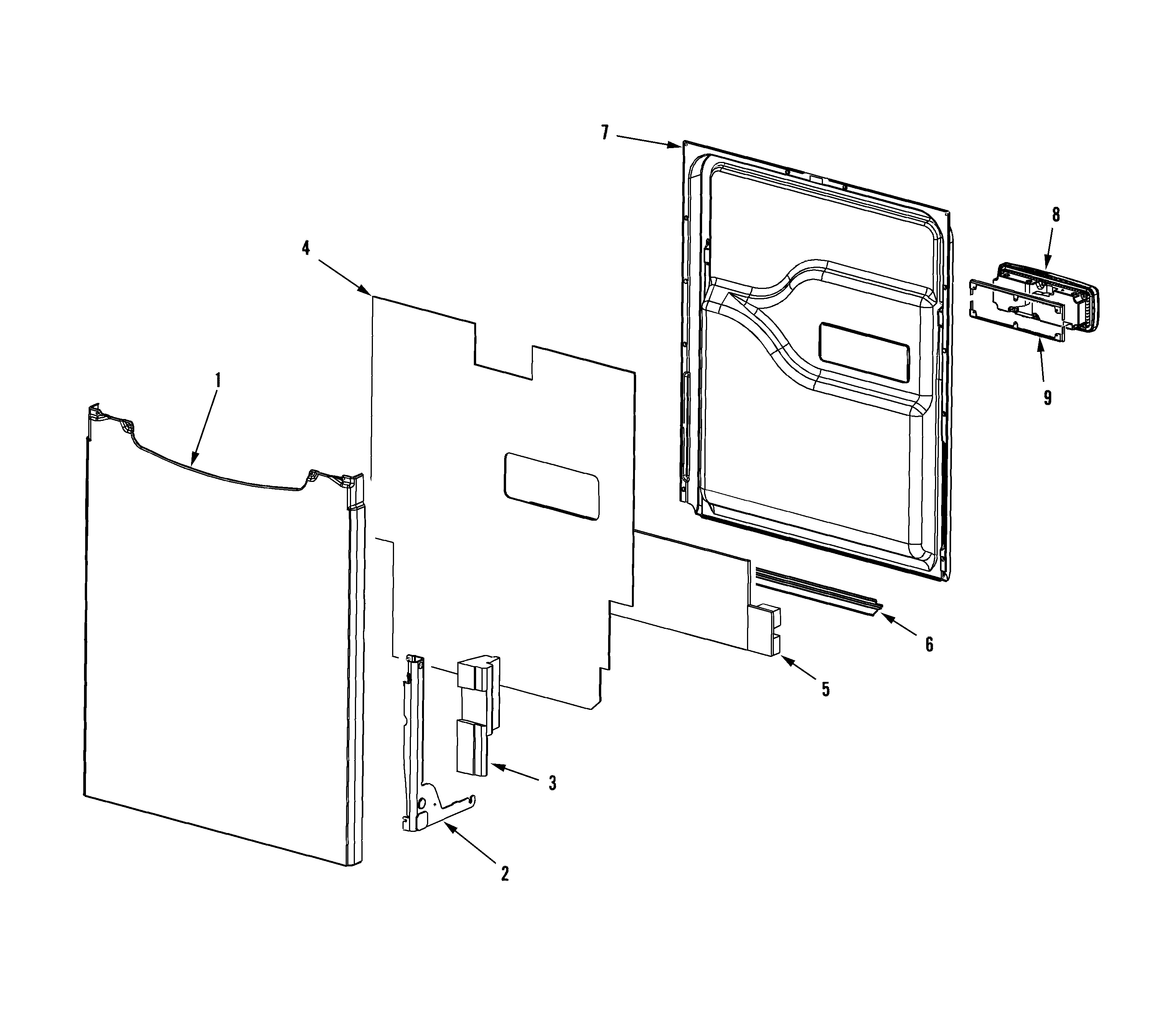 Maytag MDB8751AWB door diagram