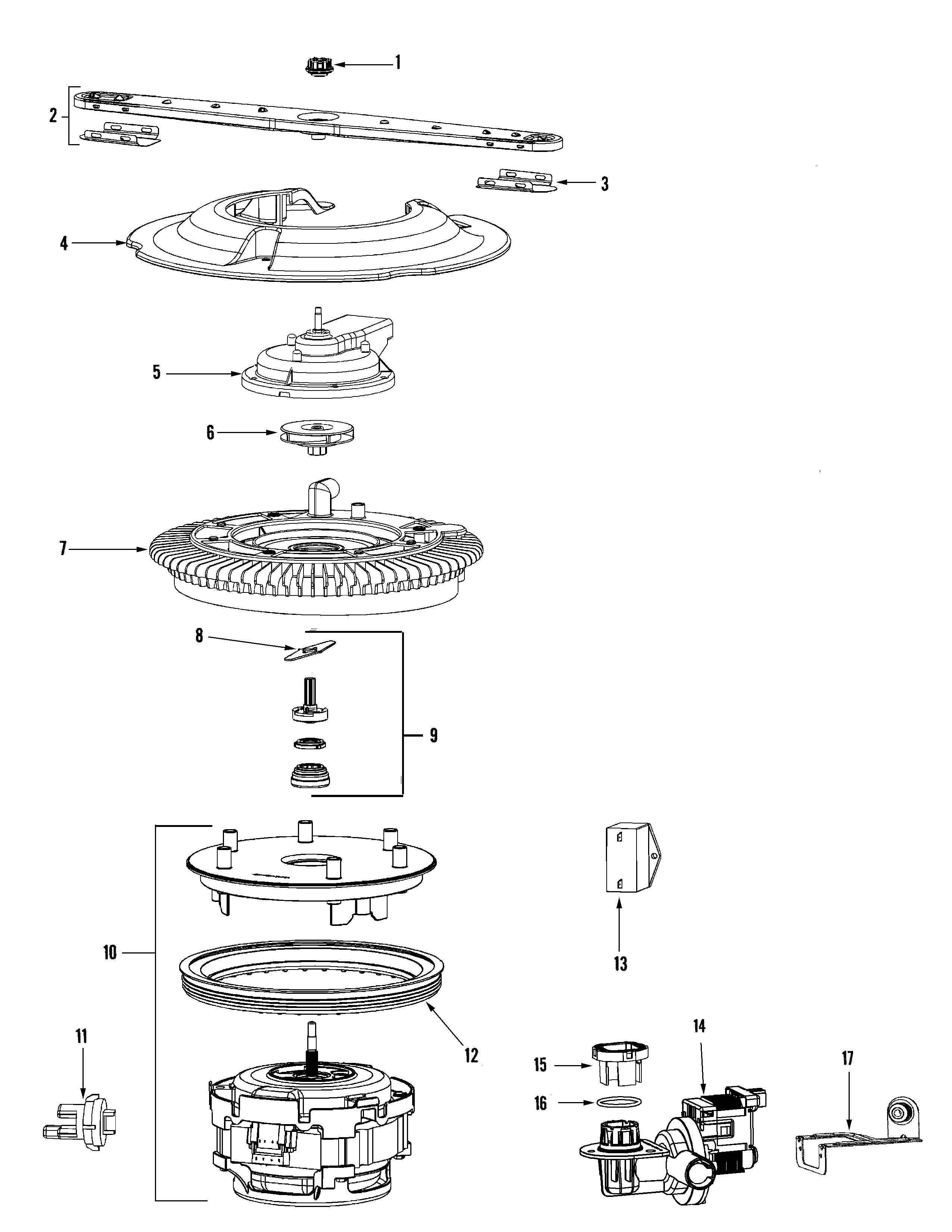 Maytag MDC4650AWW pump & motor diagram