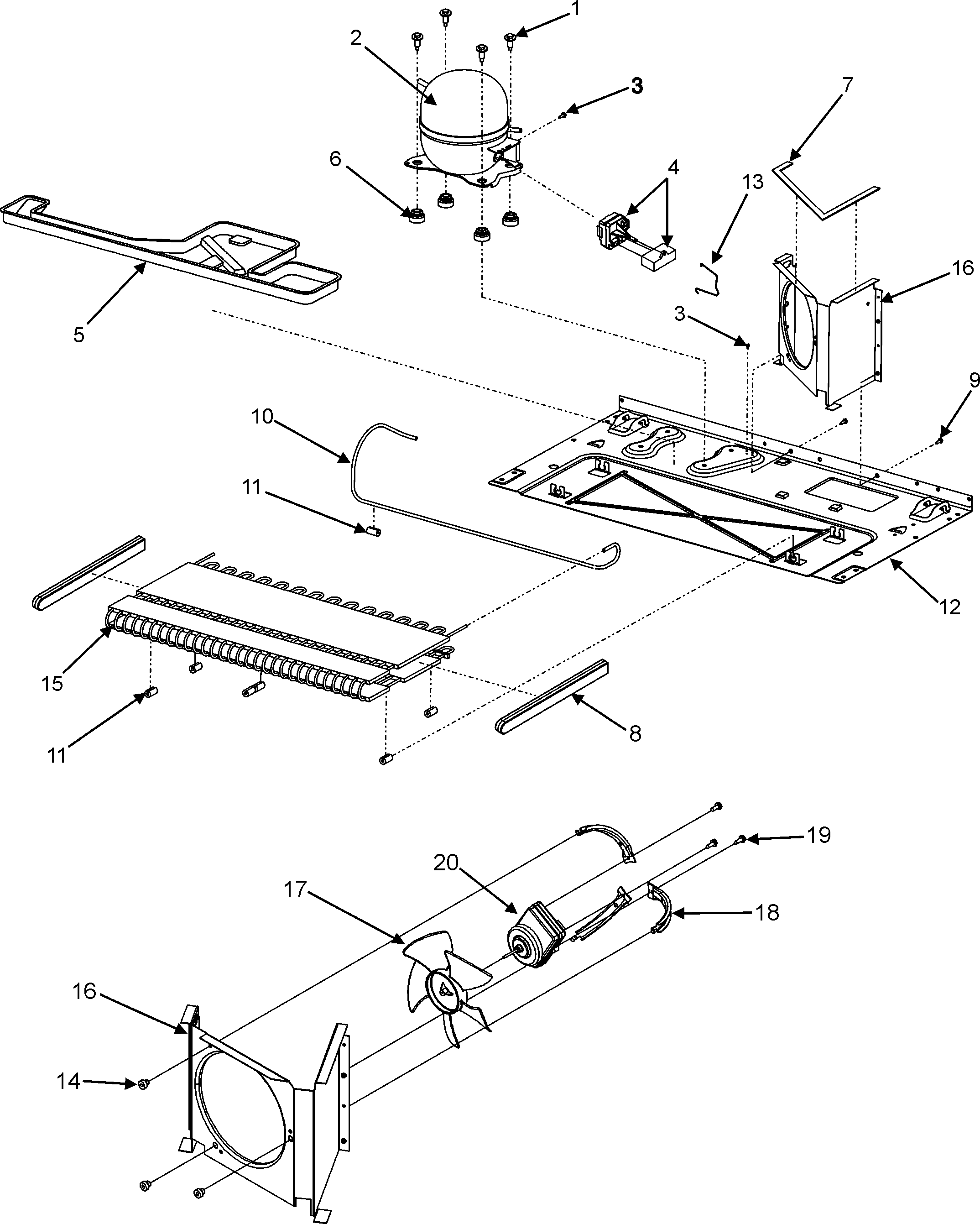 Maytag MCD2257KES compressor diagram