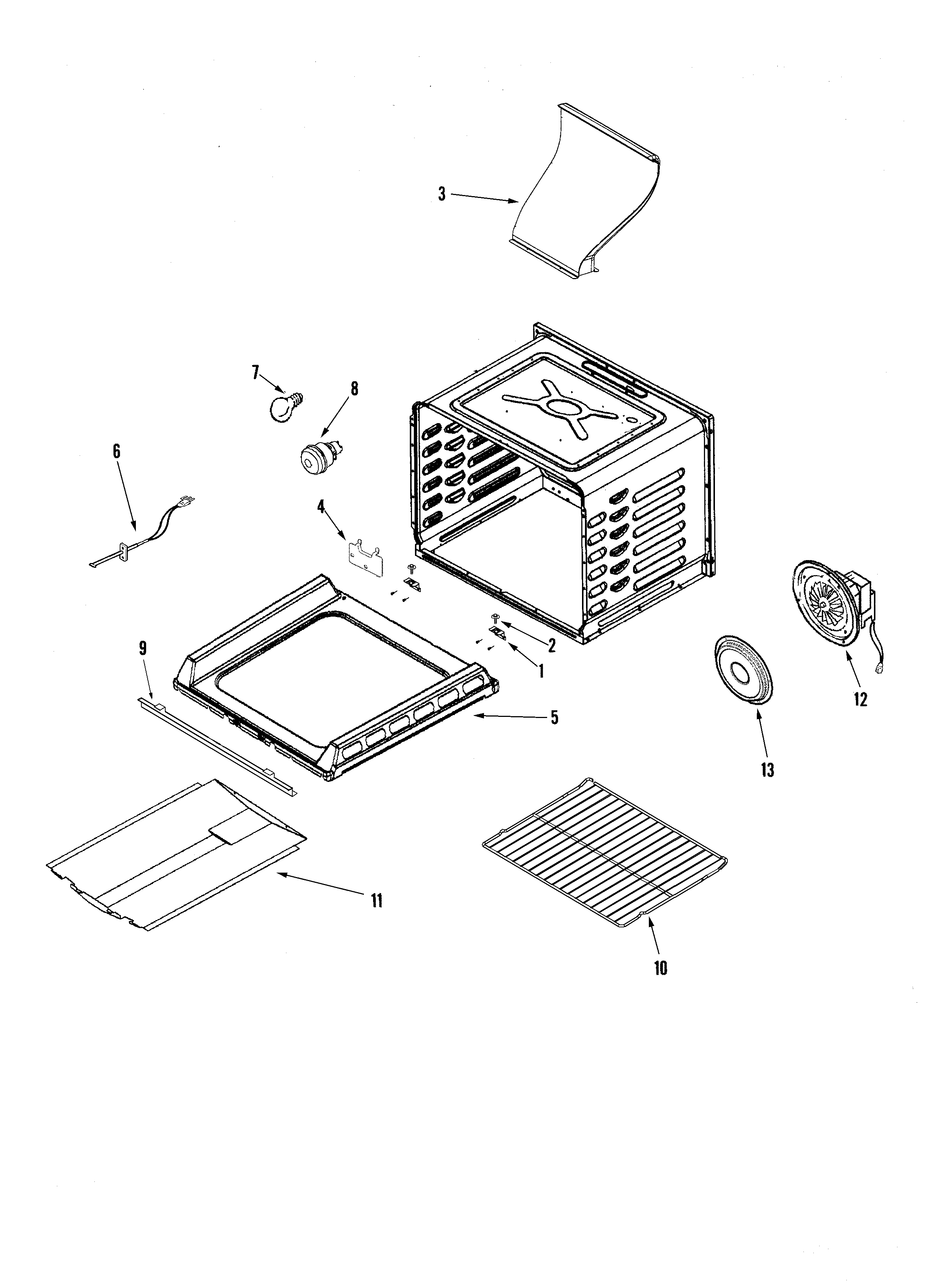 Jenn-Air JGR8875RDW cavity diagram