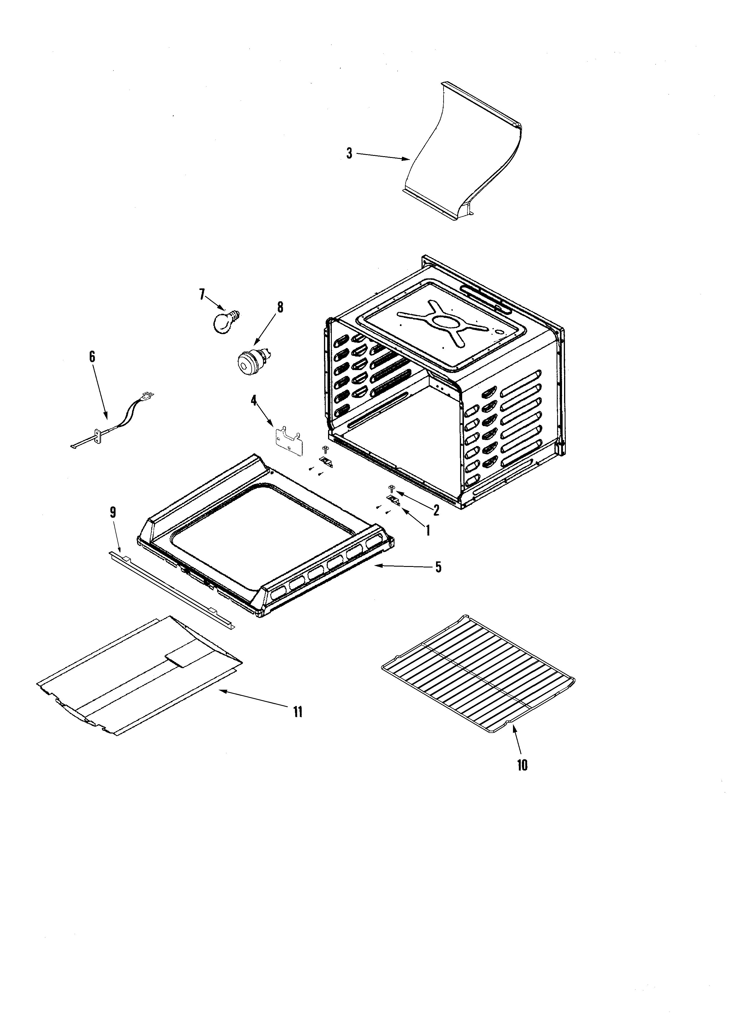 Jenn-Air JGR8775RDB cavity diagram