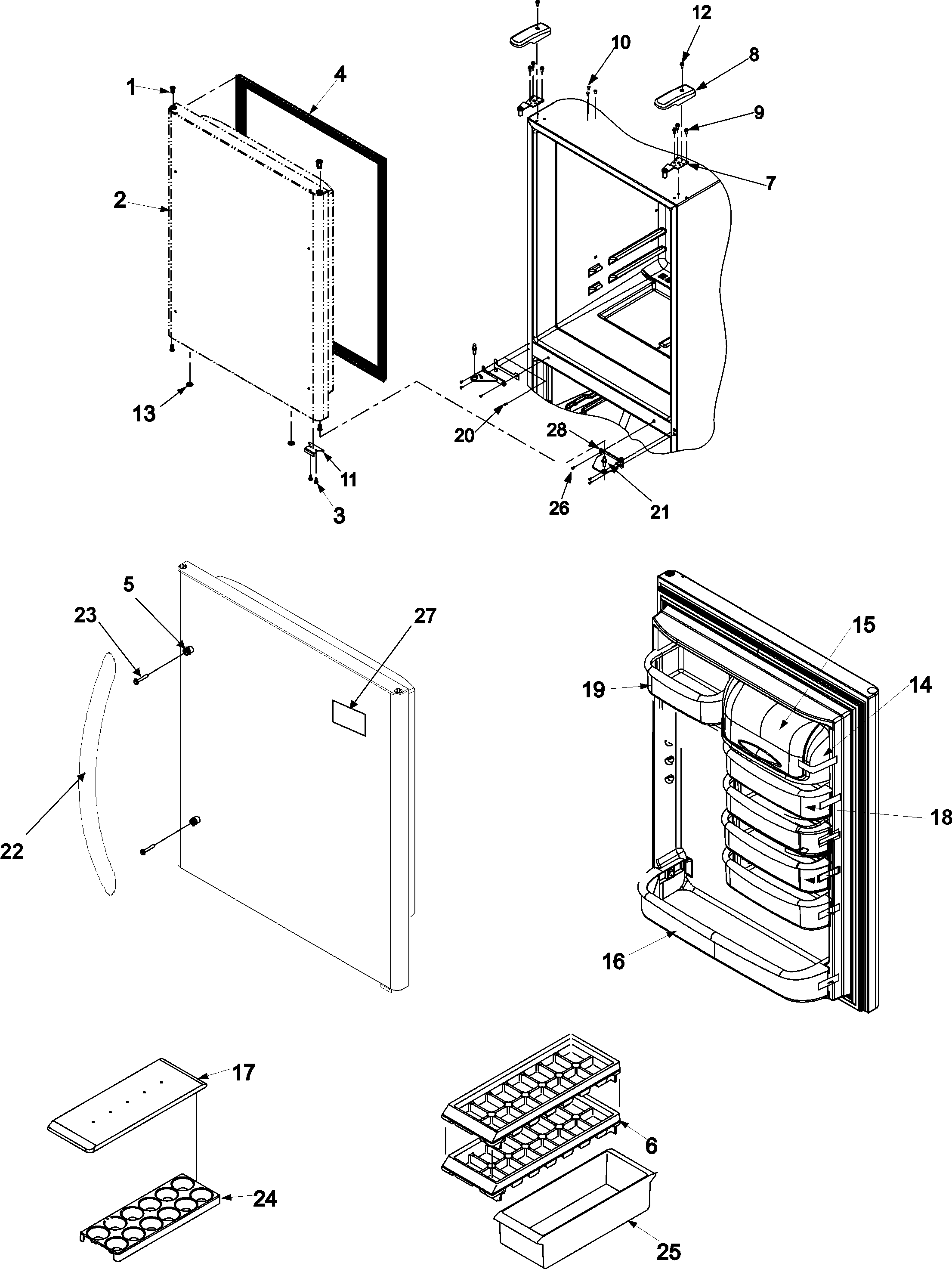 Amana ABR2222FES0 refrigerator door diagram