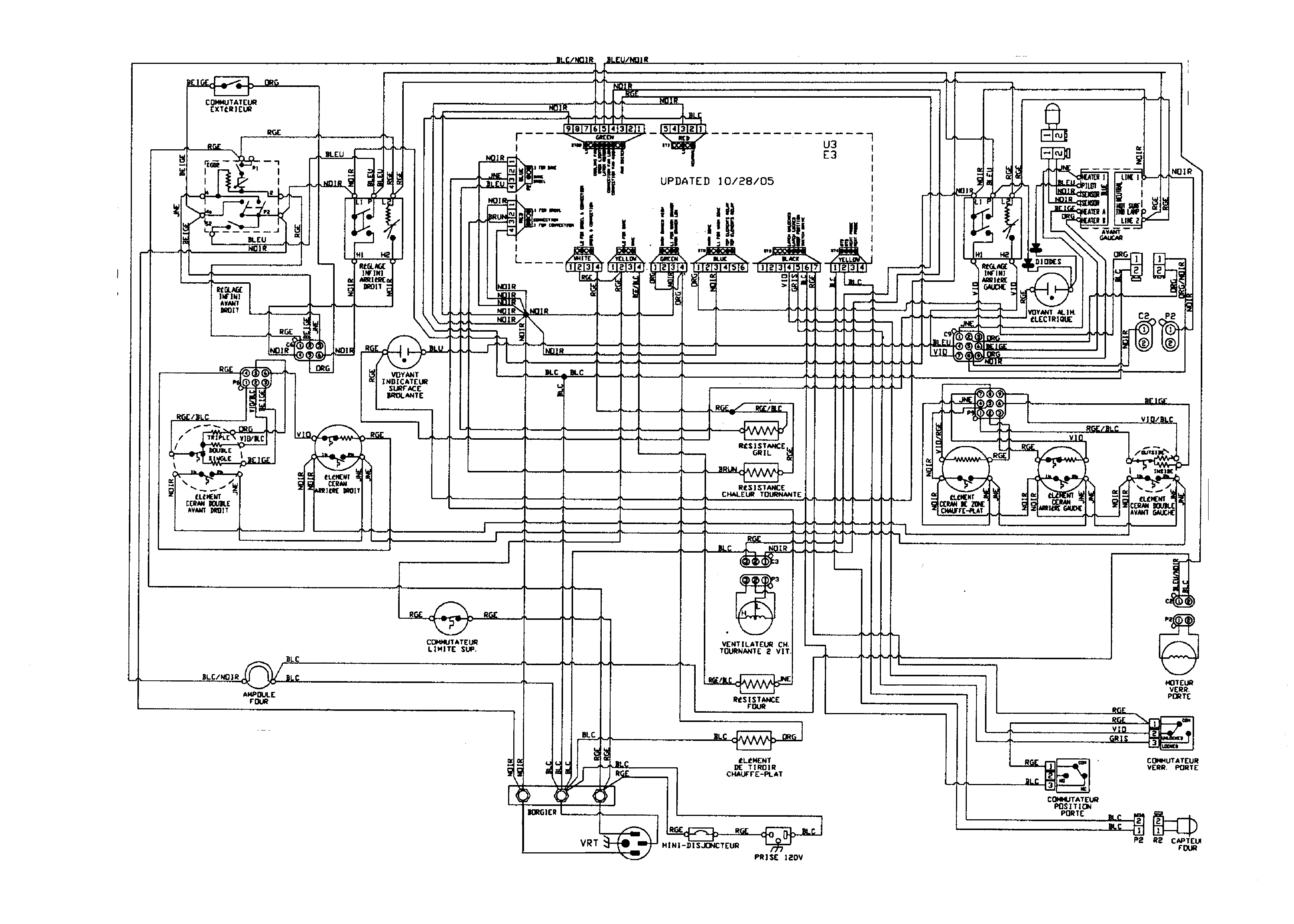 Jenn-Air JER8885RCB wiring information (french) diagram