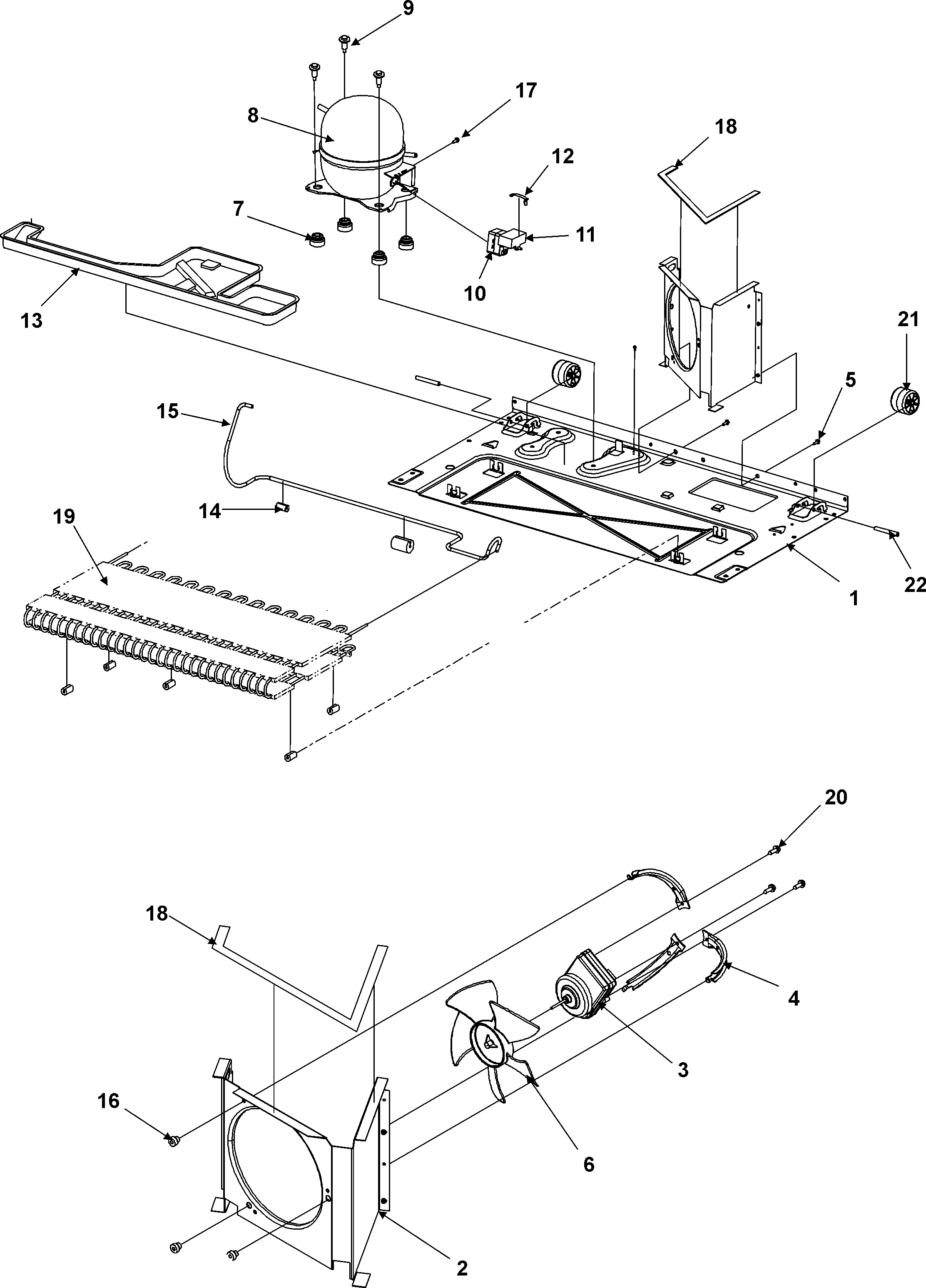 Amana AFF2534FEW0 compressor diagram