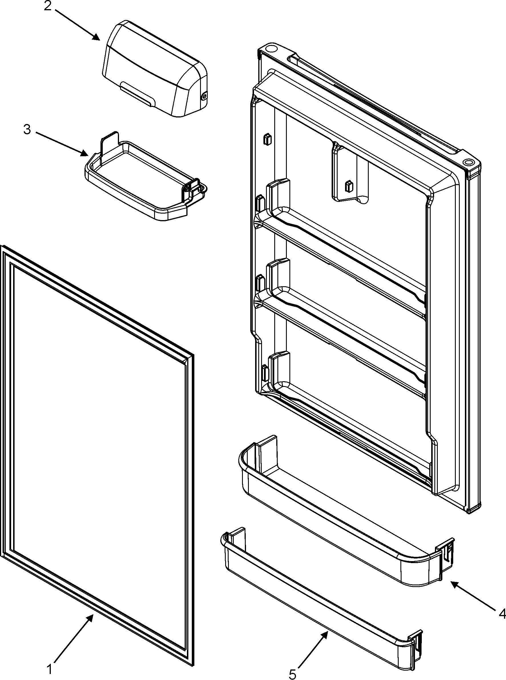 Maytag GT2183PEKW fresh food inner door diagram
