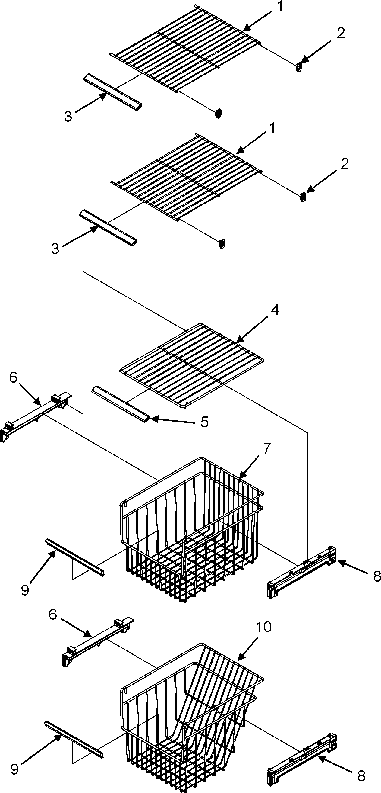 Amana ASB2623HRQ fz shelf diagram