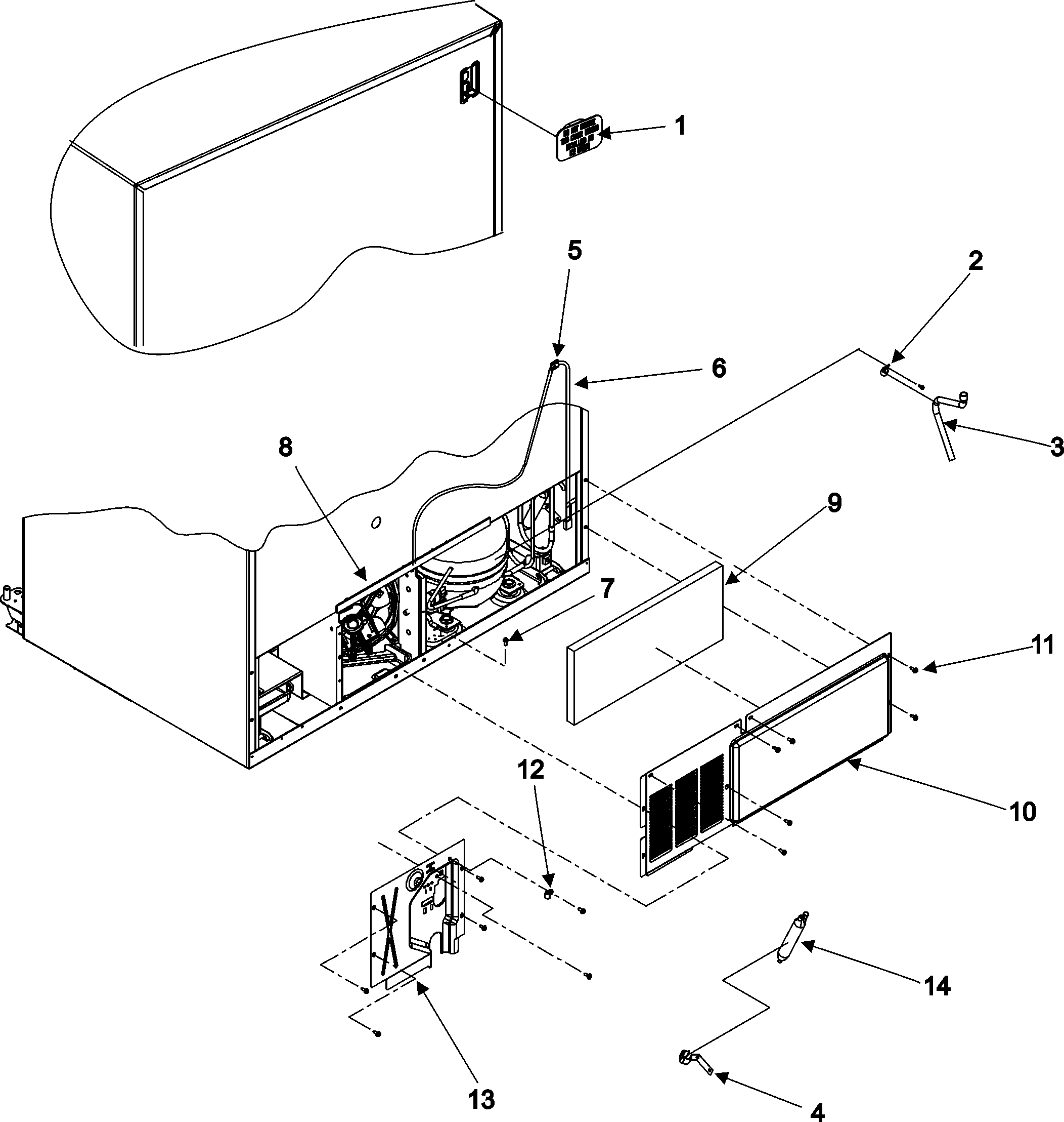 Amana ASB2623HRQ cabinet back diagram