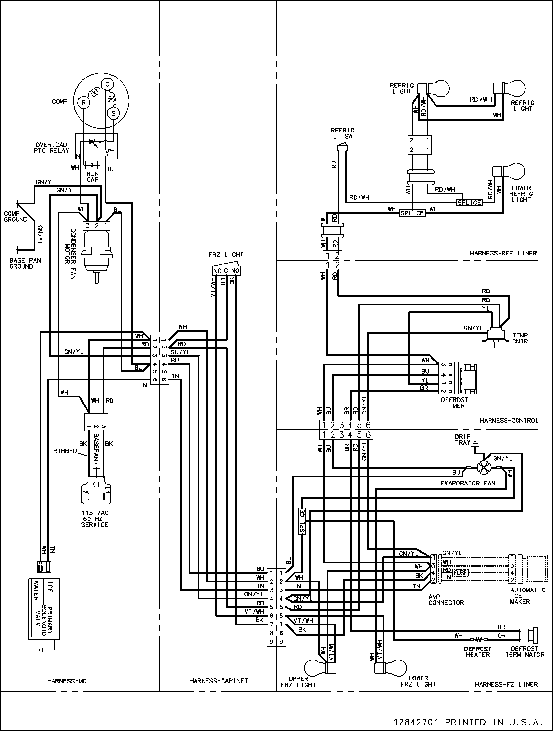 Amana ASB2623HRQ wiring information diagram