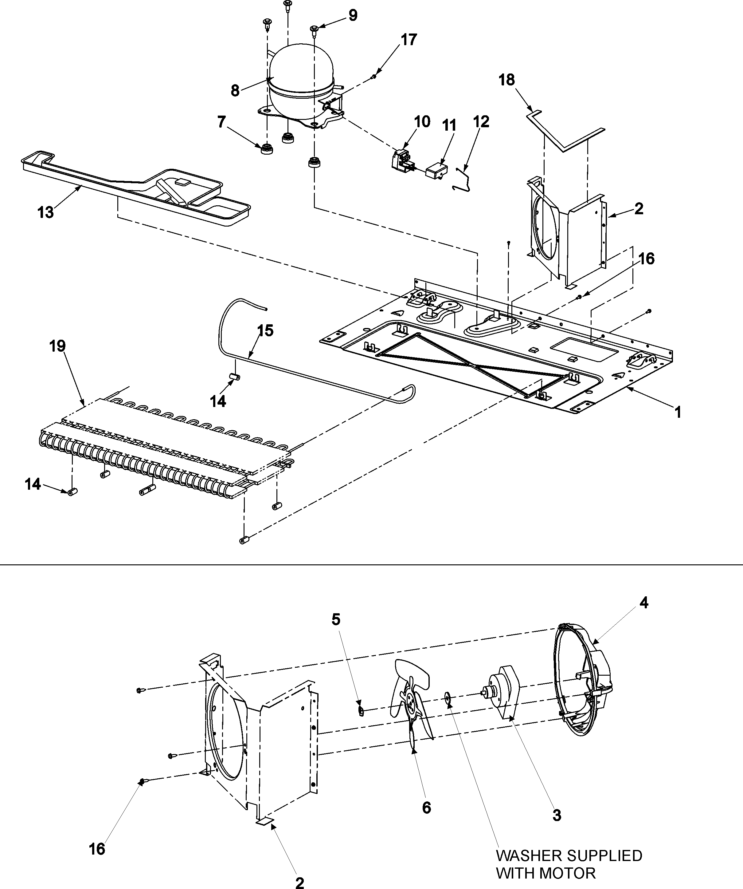 Amana AFD2535DEQ0 compressor diagram