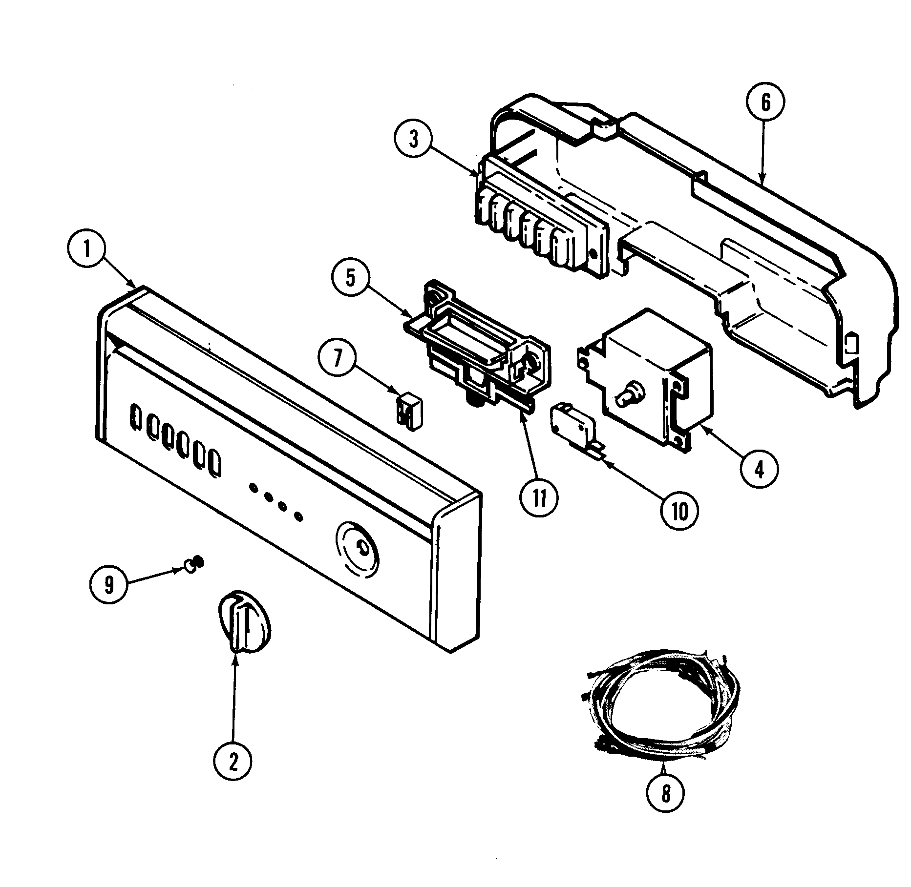 Maytag DWU7910AAX control panel diagram