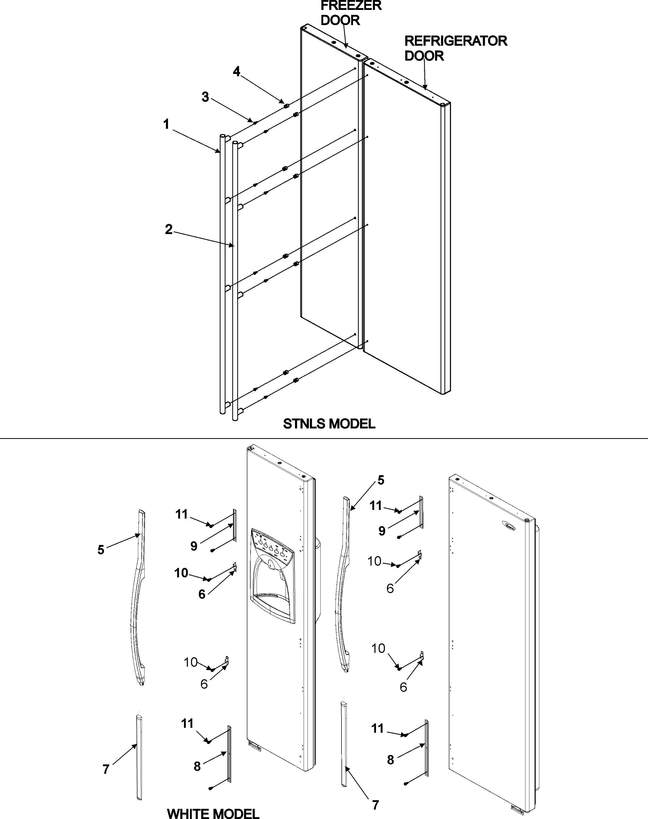 Amana AC2225GEKS handles diagram