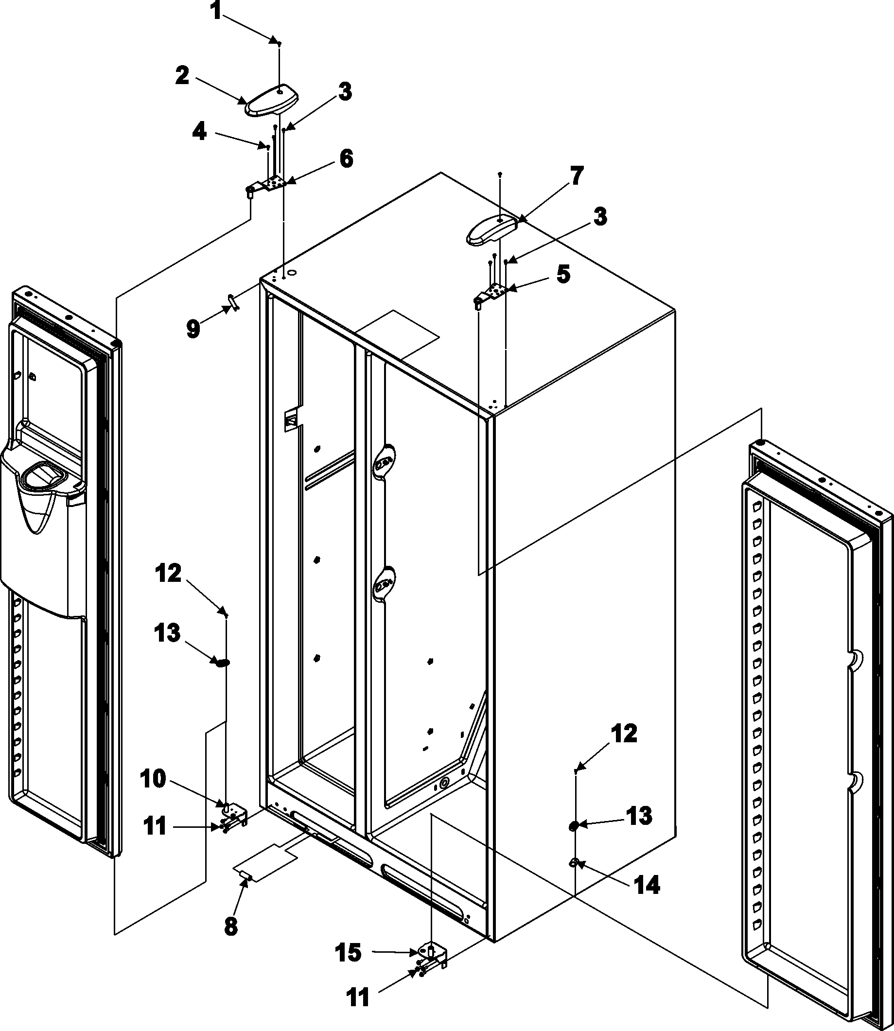 Amana AC2225GEKS hinges diagram