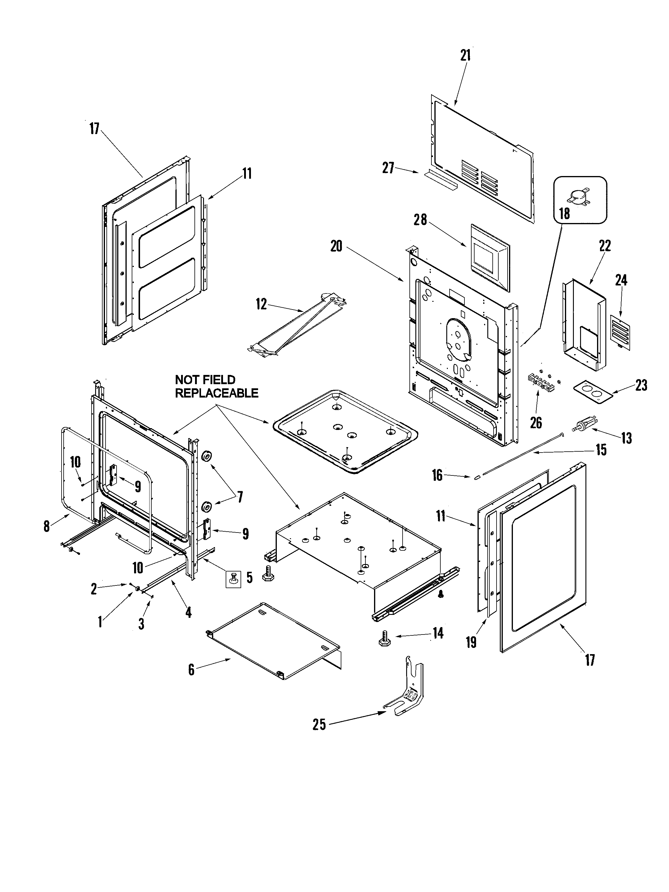 Jenn-Air JER8885QCS cabinet diagram