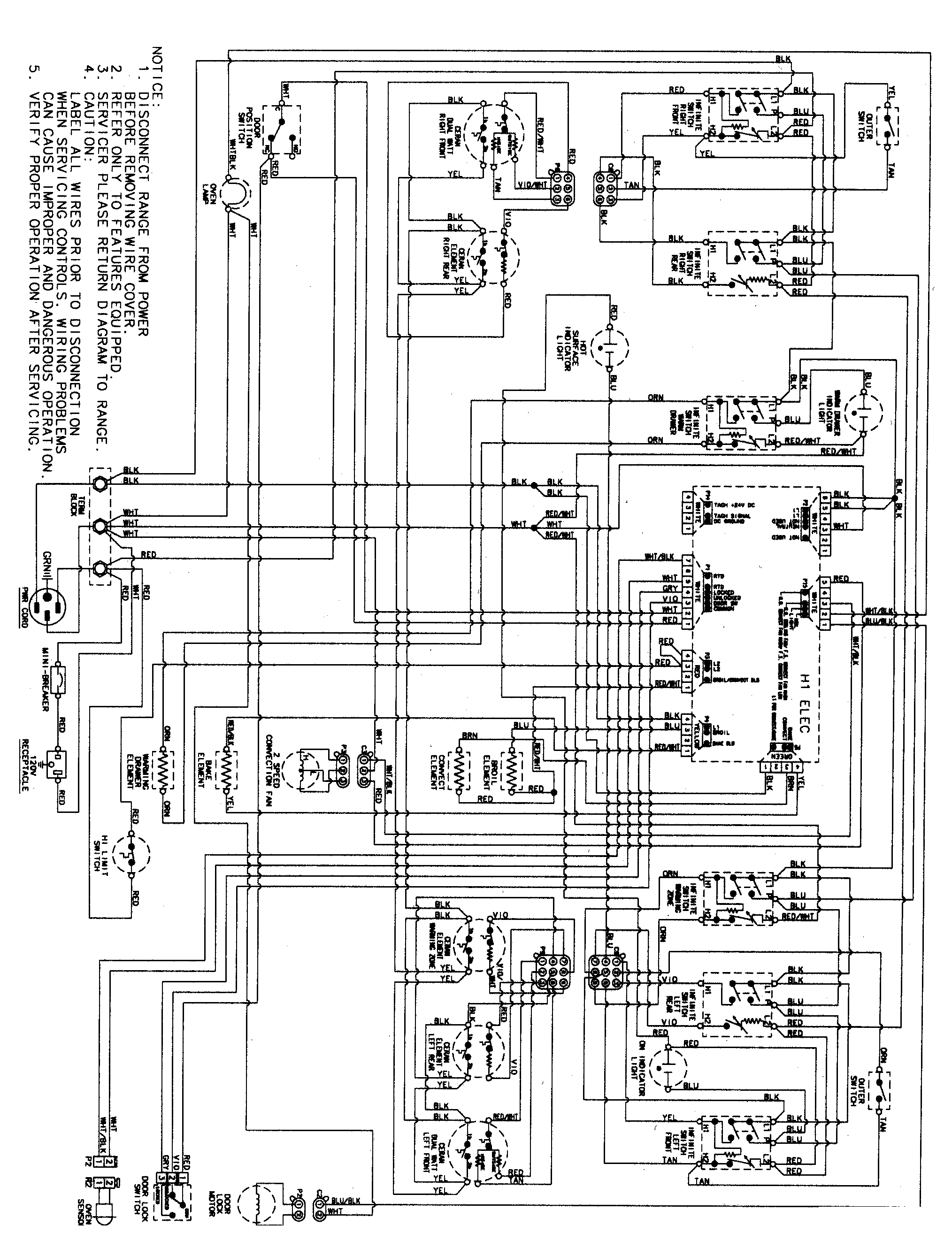 Jenn-Air JER8885QCS wiring information diagram