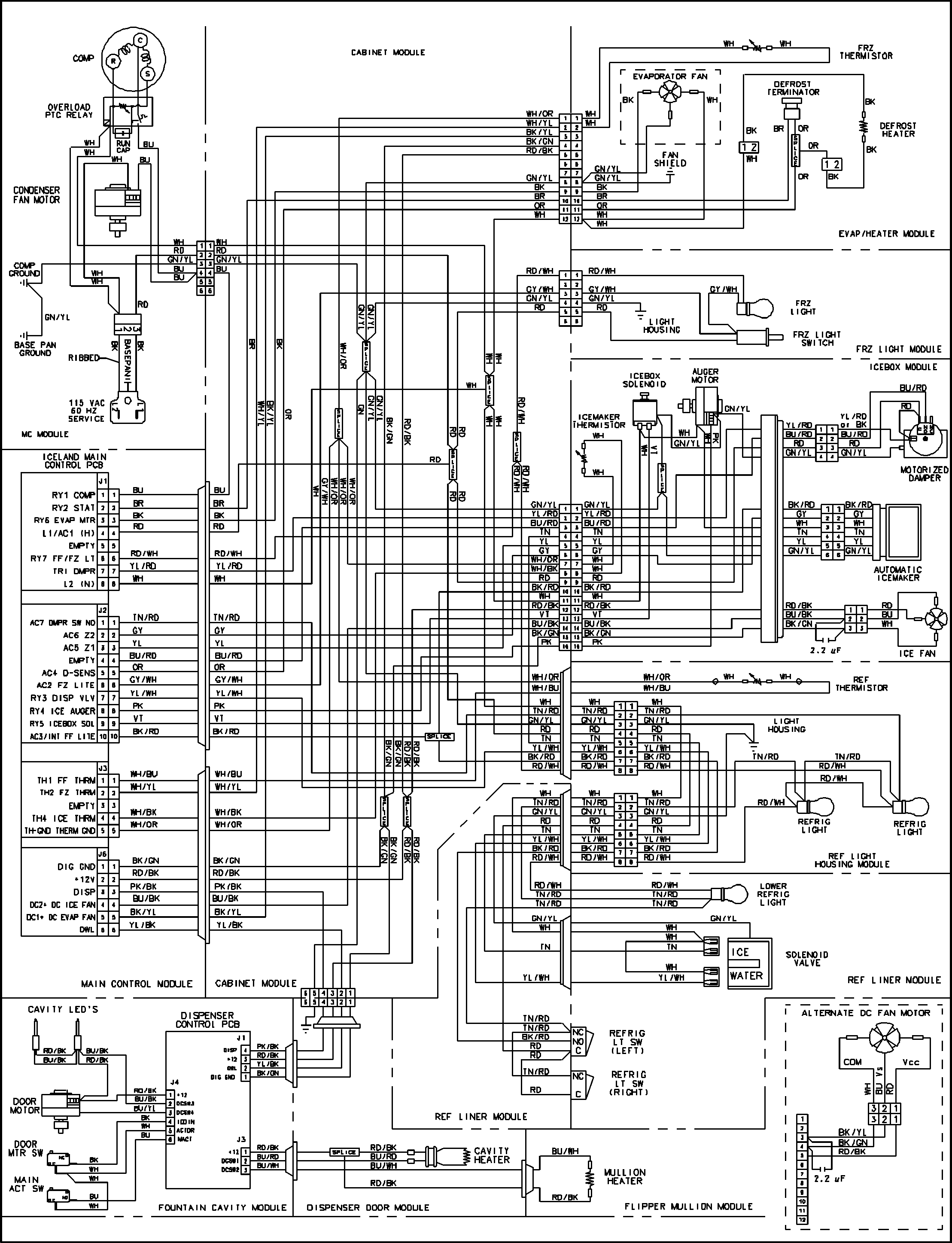 Maytag MFI2568AES wiring information diagram