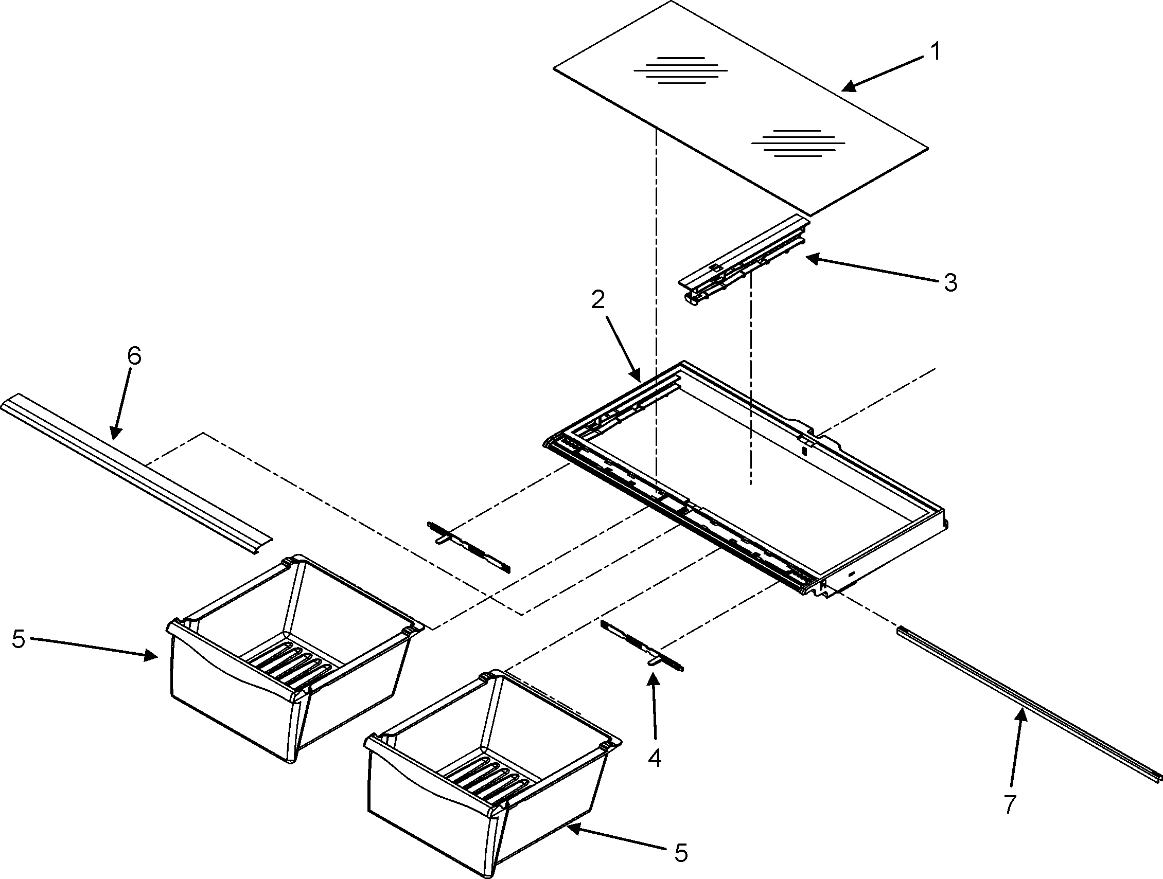 Maytag MBR2256KES crisper assembly diagram