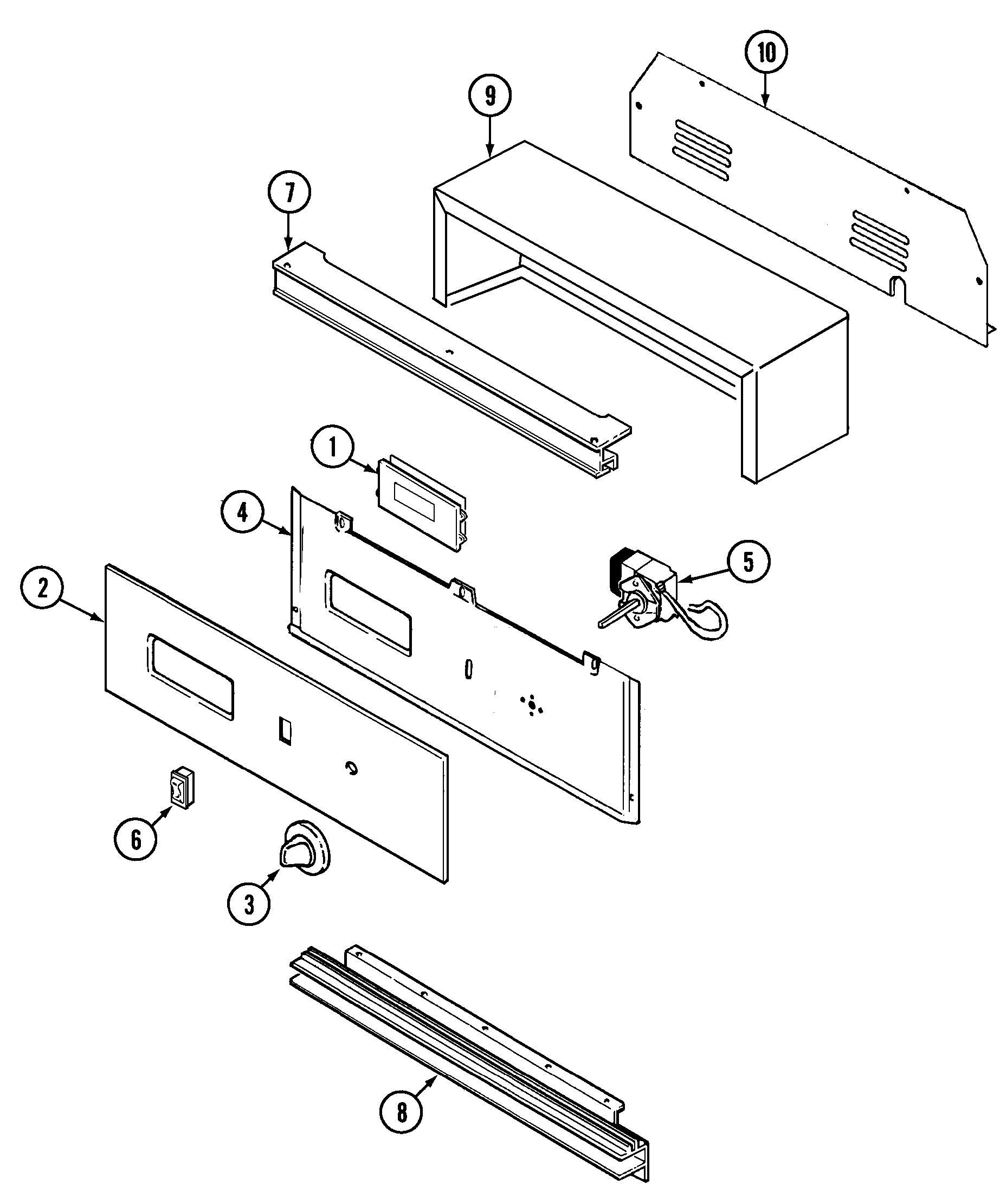 Magic Chef OEMMAY6 control panel diagram