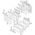 Magic Chef OEMMAY5 door (upper & lower) diagram