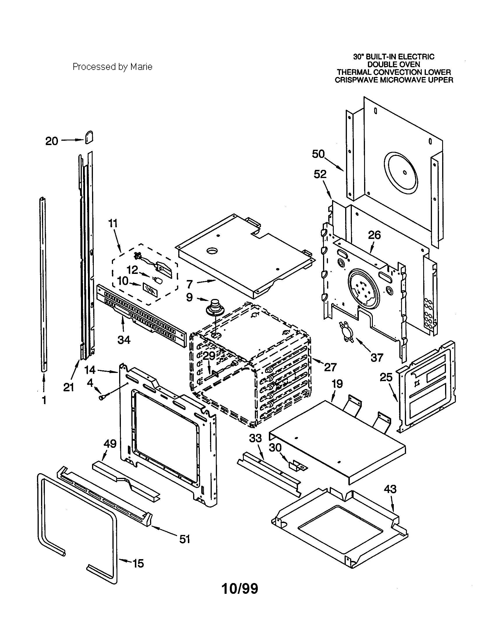 KitchenAid NHP01MCG oven diagram