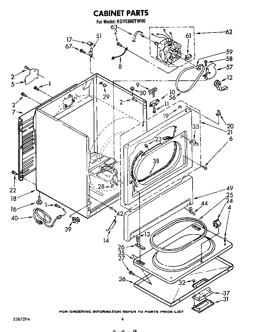 KitchenAid KGYE800TWH0 cabinet diagram